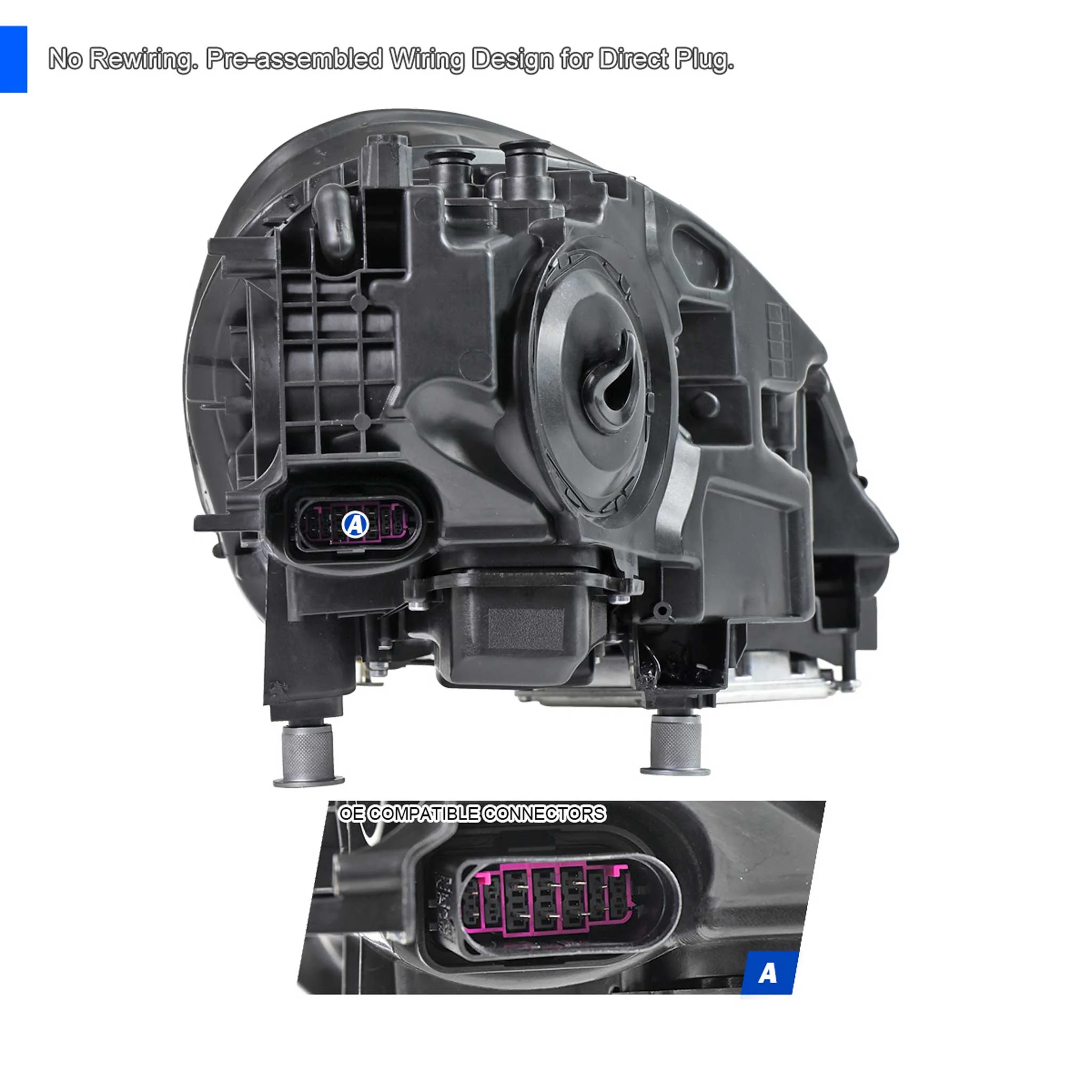 For Porsche Cayenne 2018-2023 Matrix LED Projector Headlights DRL Dynamic Black Clear Lens Glossy Accents - Image 3