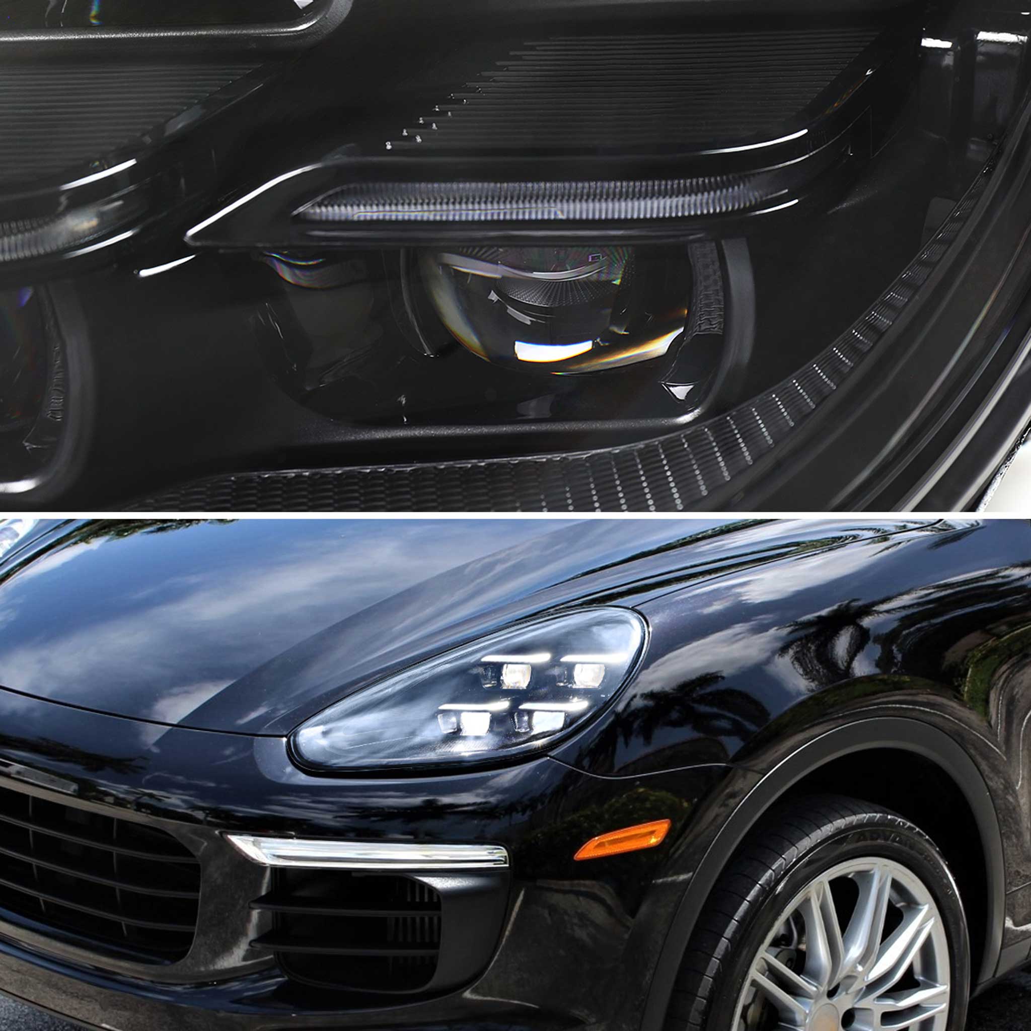 For Porsche Cayenne 958.2 2015-2017 Matrix LED Projector Headlights DRL Dynamic Black Clear Lens Glossy Trim - Image 5