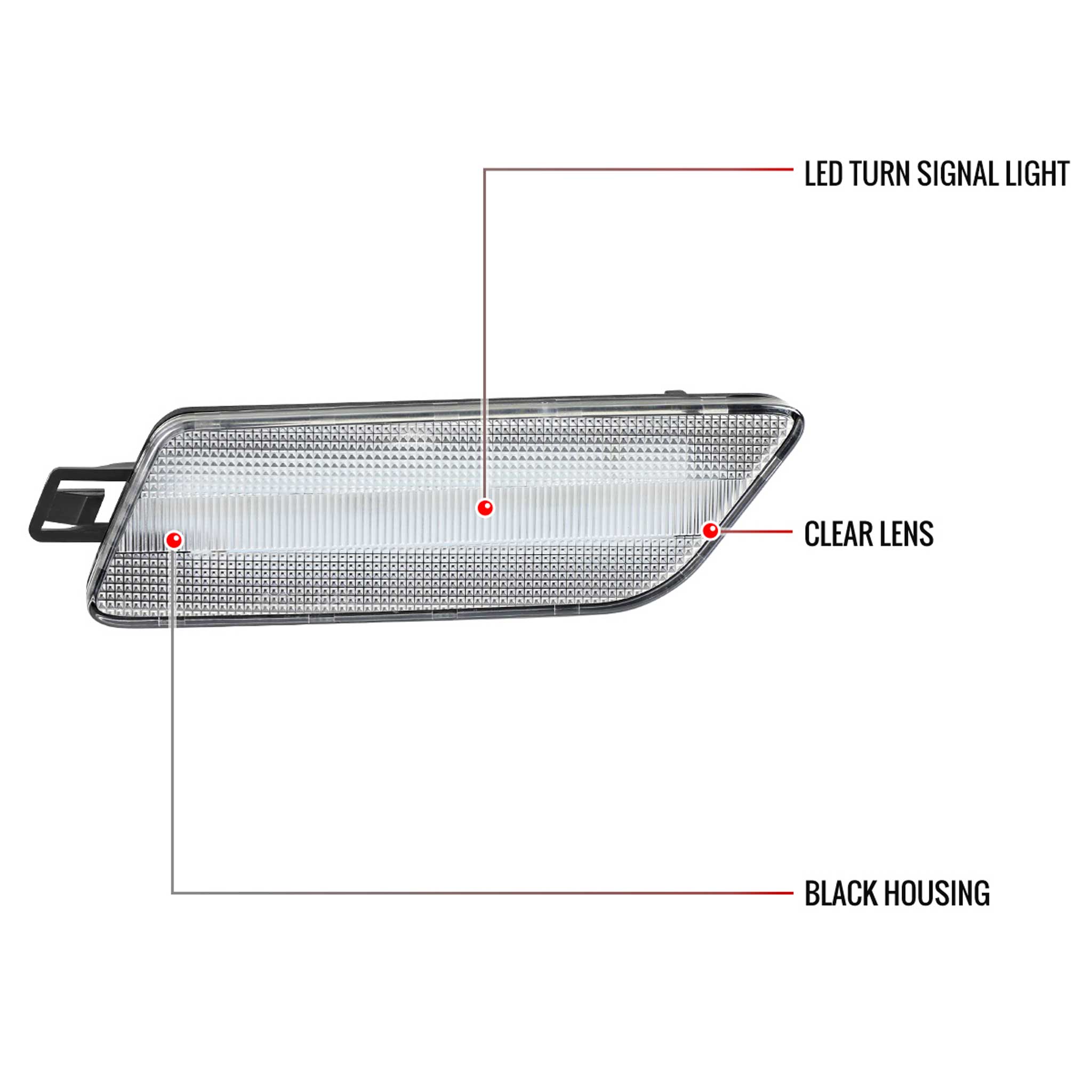 For Porsche Macan 2014-2022 Front Bumper LED Side Marker Turn Signal Lights Chrome Housing Clear Lens - Image 7