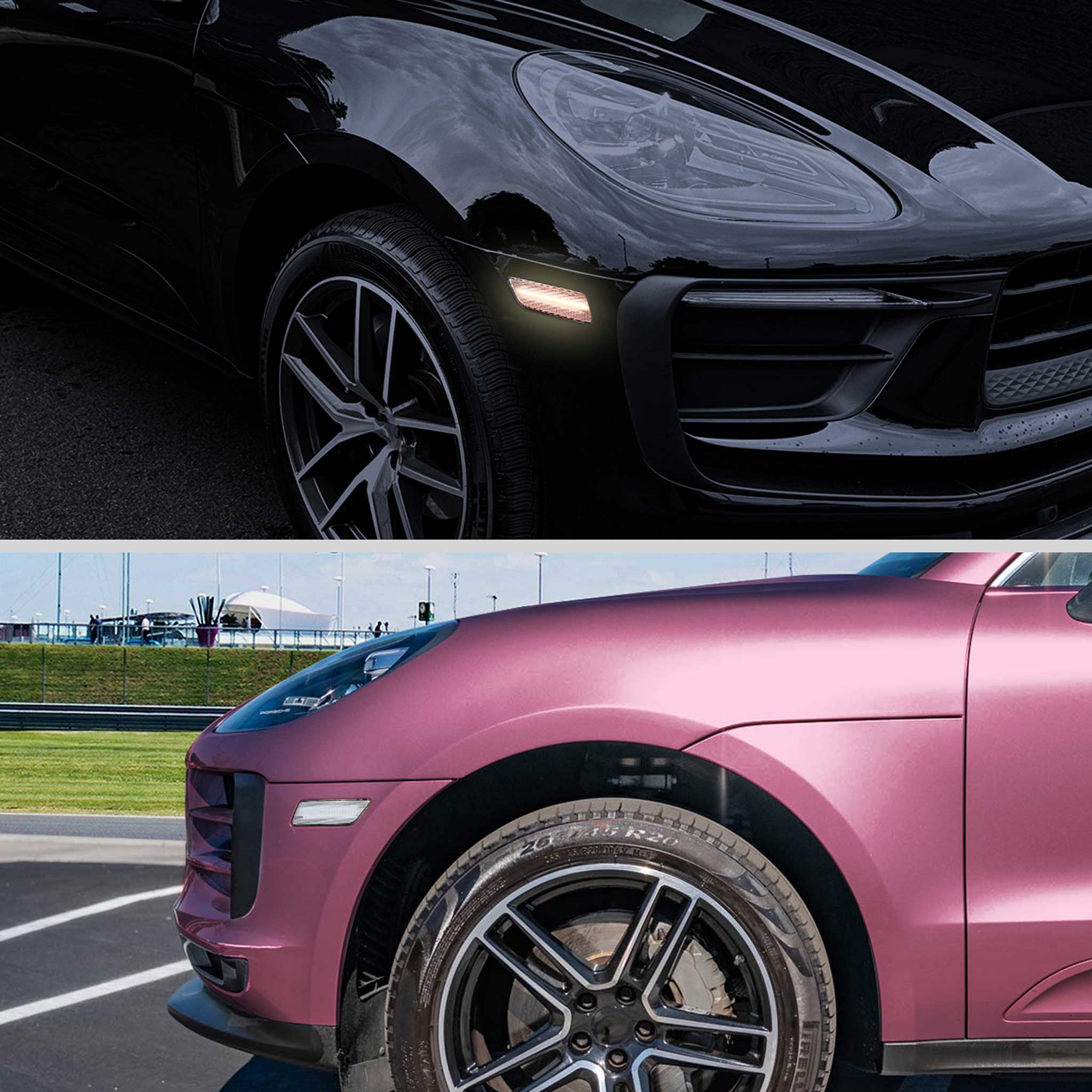 For Porsche Macan 2014-2022 Front Bumper LED Side Marker Turn Signal Lights Chrome Housing Clear Lens - Image 9