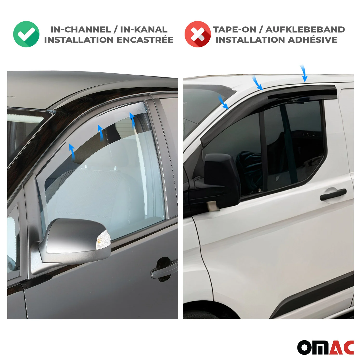 2023-2026 RAM ProMaster Bug Shield Hood Deflector & Window Visor Kit 3Pcs Smoke - Image 4