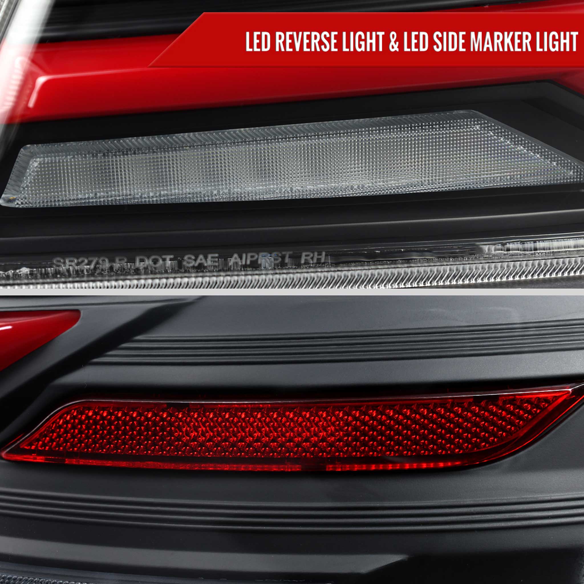 For Subaru WRX STi 015-2021 LED Tail Light Sequential Red Signal Matte Black Clear Brake Reverse Strip - Image 6