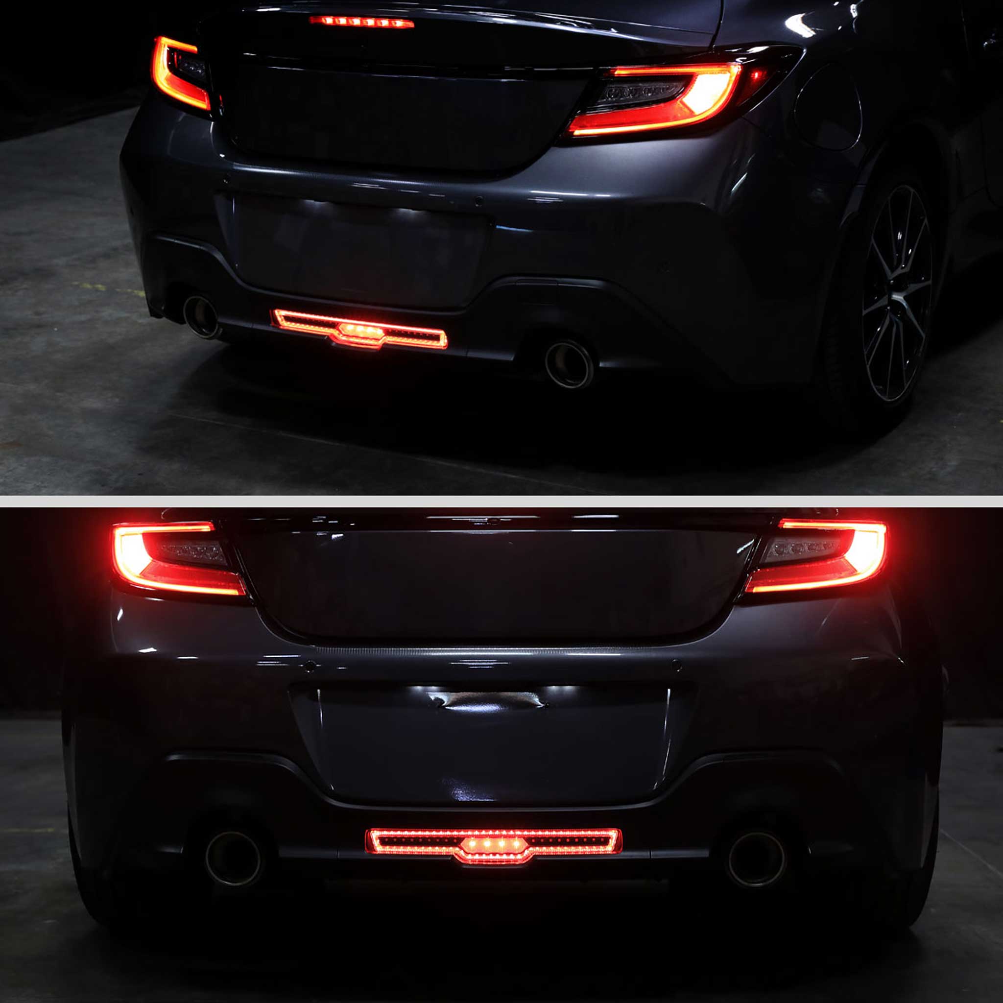 For Toyota GR86 / Subaru BRZ 2022-2024 Rear Bumper Full LED 4th Reverse Tail Brake Light Jet Black Housing Clear Lens - Image 10