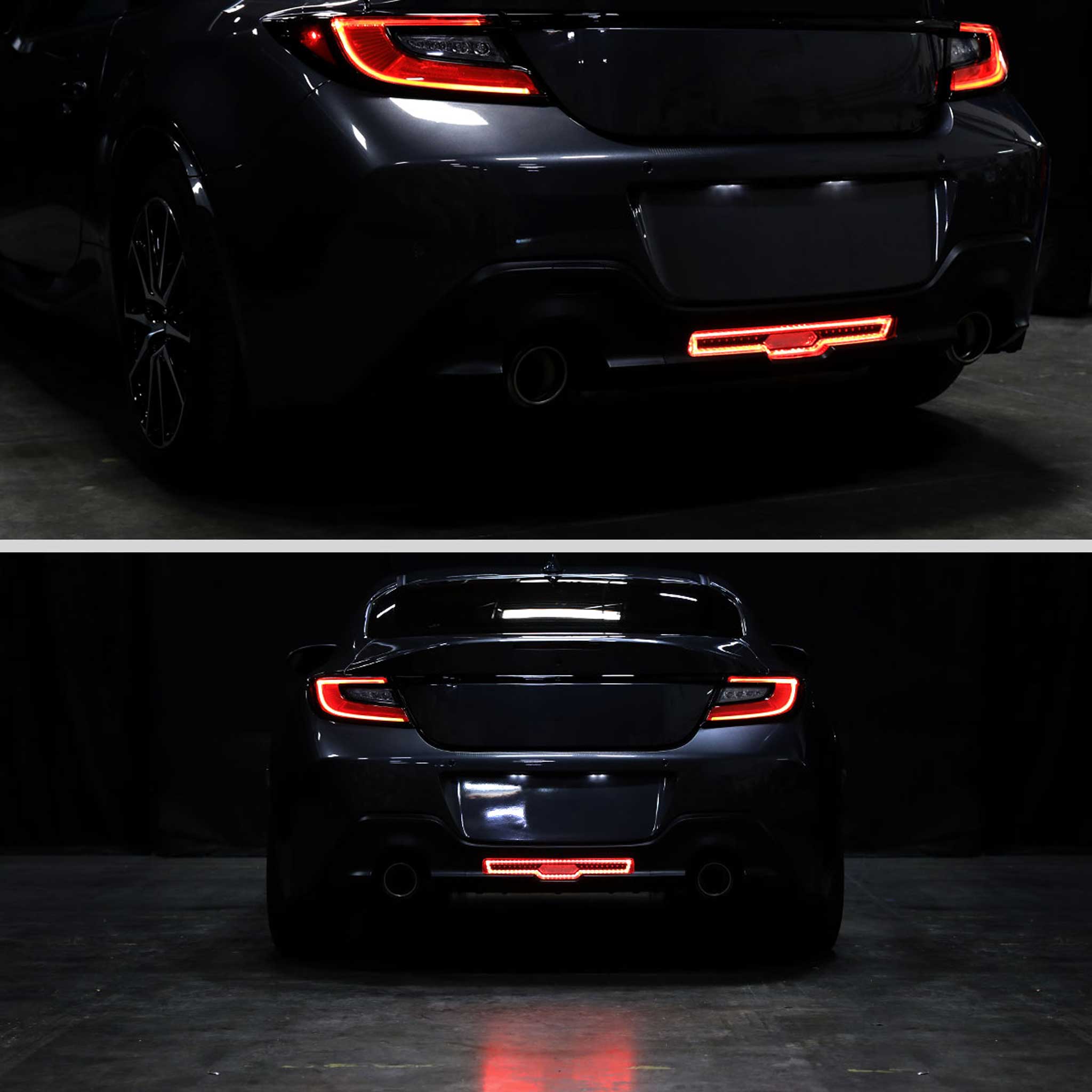 For Toyota GR86 / Subaru BRZ 2022-2024 Rear Bumper Full LED 4th Reverse Tail Brake Light Jet Black Housing Clear Lens - Image 11