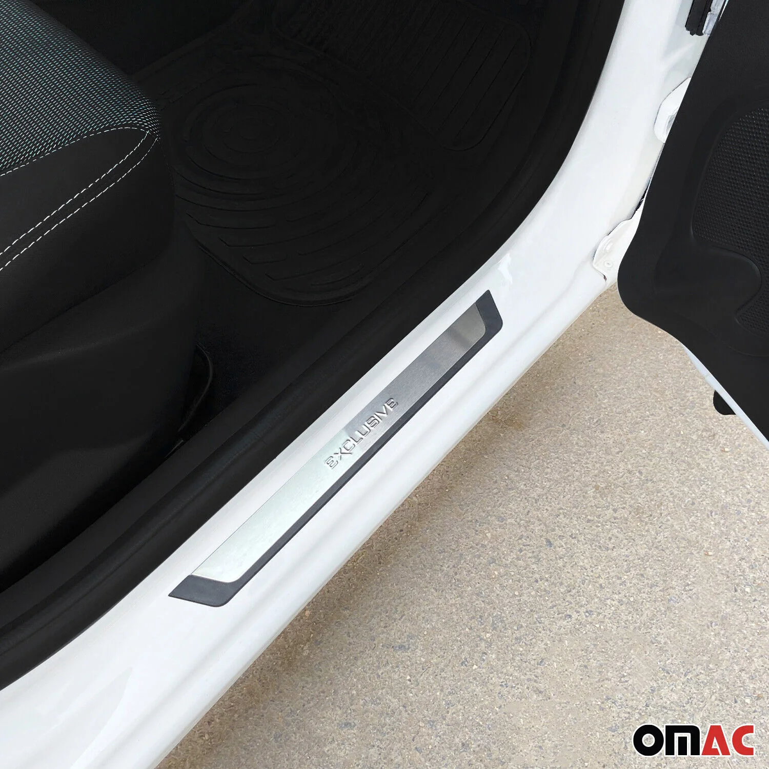 Volvo S40 S60 Door Sill Scuff Plate Scratch Protector Exclusive Brushed Stainless Steel 4Pcs - Image 2