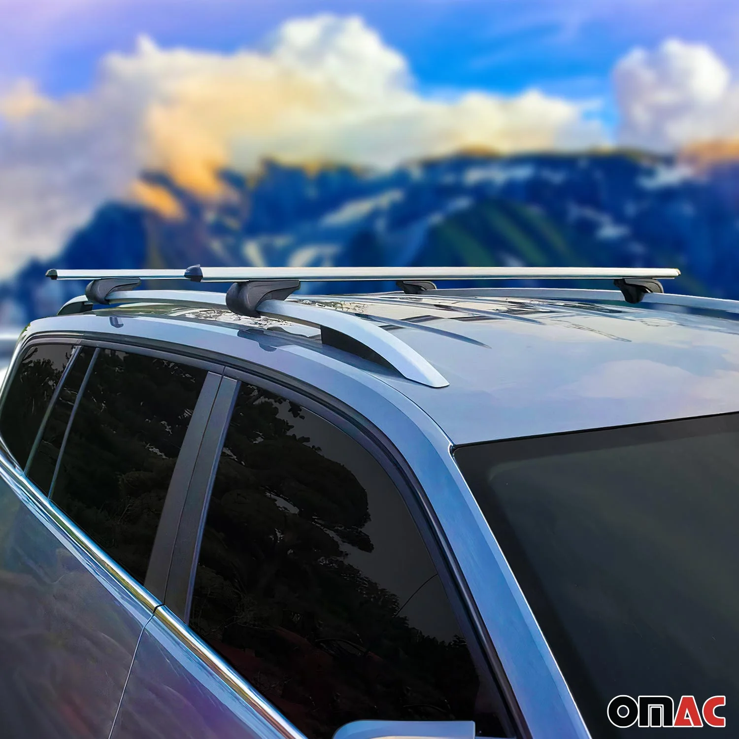 2010-2013 Ford Transit Connect Roof Rack Cross Bars Silver - Image 3