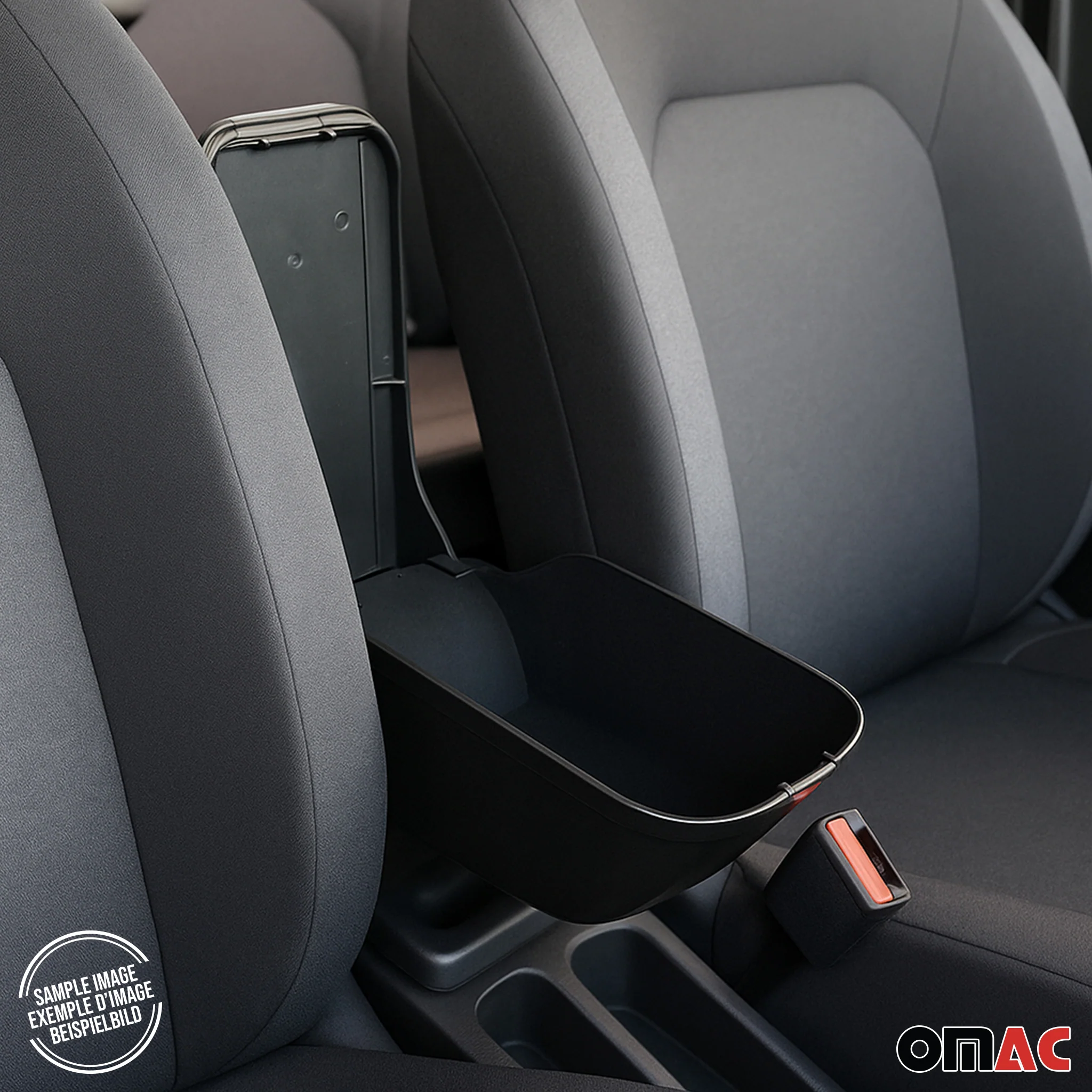 2010-2013 Ford Transit Connect Black Center Console Armrest Plastic Leather - Image 7