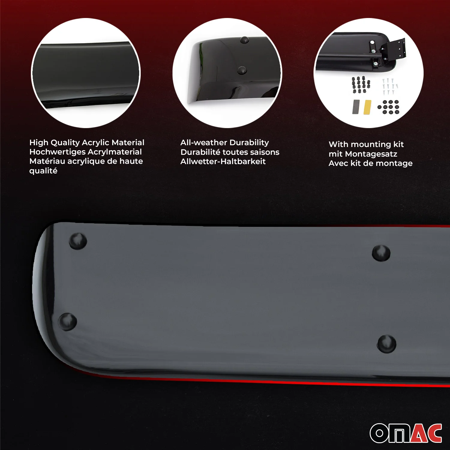 2010-2013 Ford Transit Connect Front Windshield Sun Visor 1 Pc Smoke - Image 5