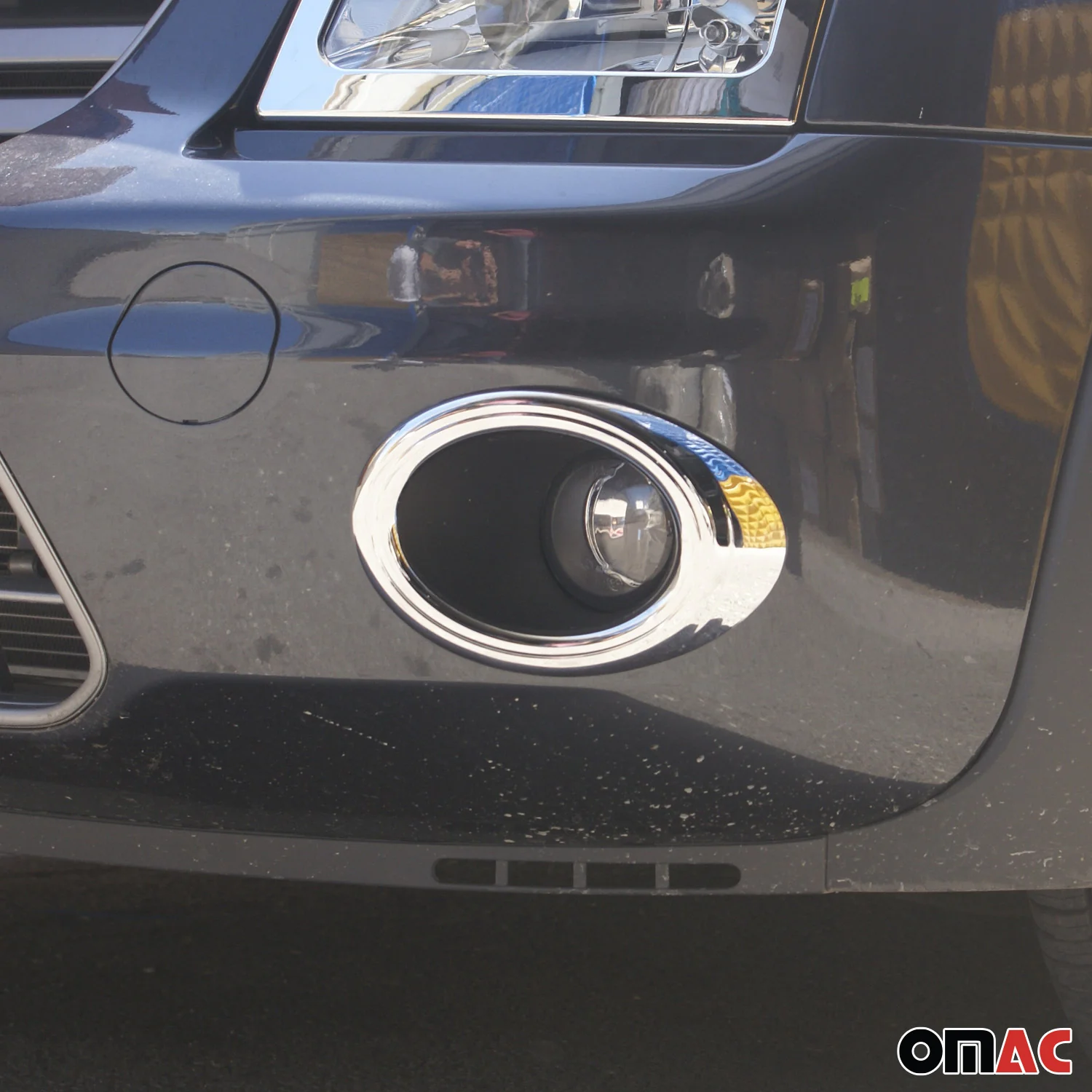 2010-2013 Ford Transit Connect Fog Light Lamp Bezel Cover Silver 2 Pcs - Image 3