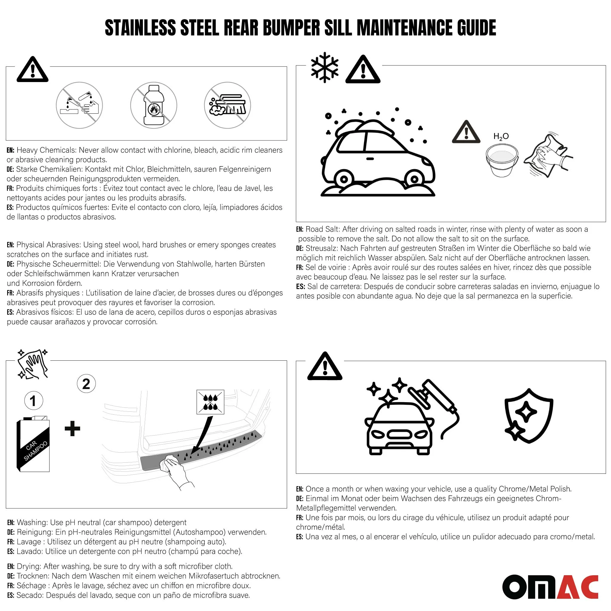 2014-2019 Ford Transit Connect Rear Bumper Guard Stainless Steel Glossy - Image 7