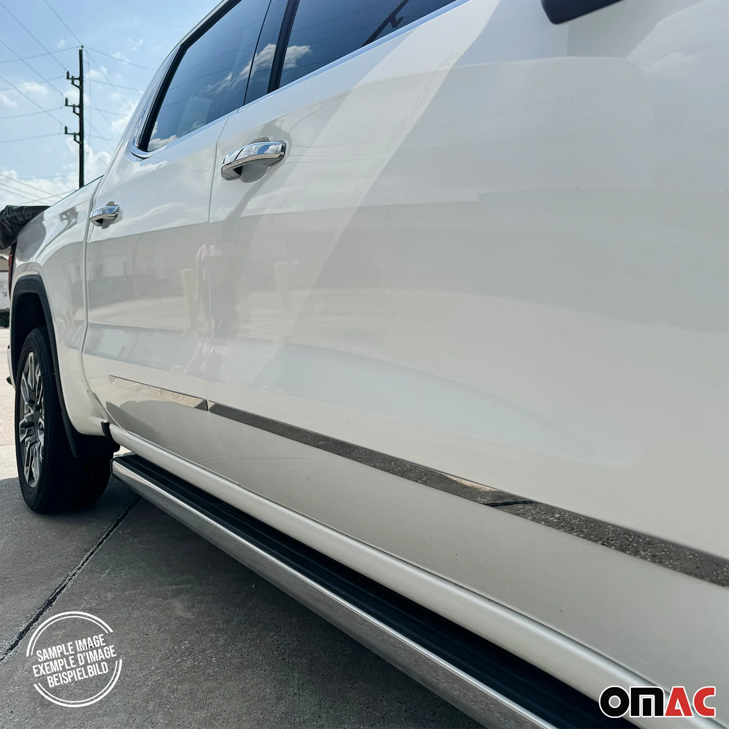 2009-2014 Ford F-150 Crew Cab Side Door Molding Trim Stainless Steel - Image 5