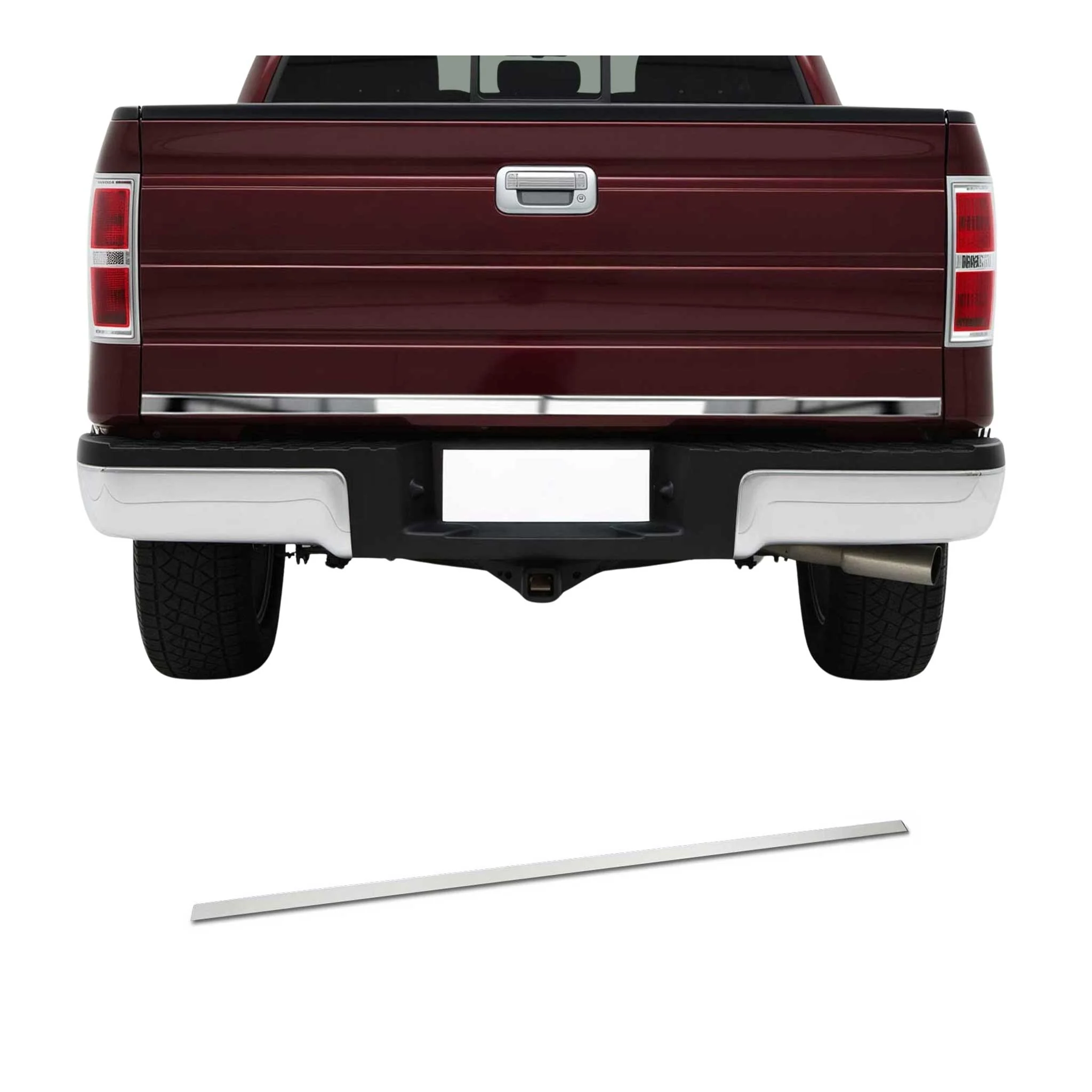2009-2014 Ford F-150 Rear Trunk Lid Molding Trim Stainless Steel Silver 1Pc