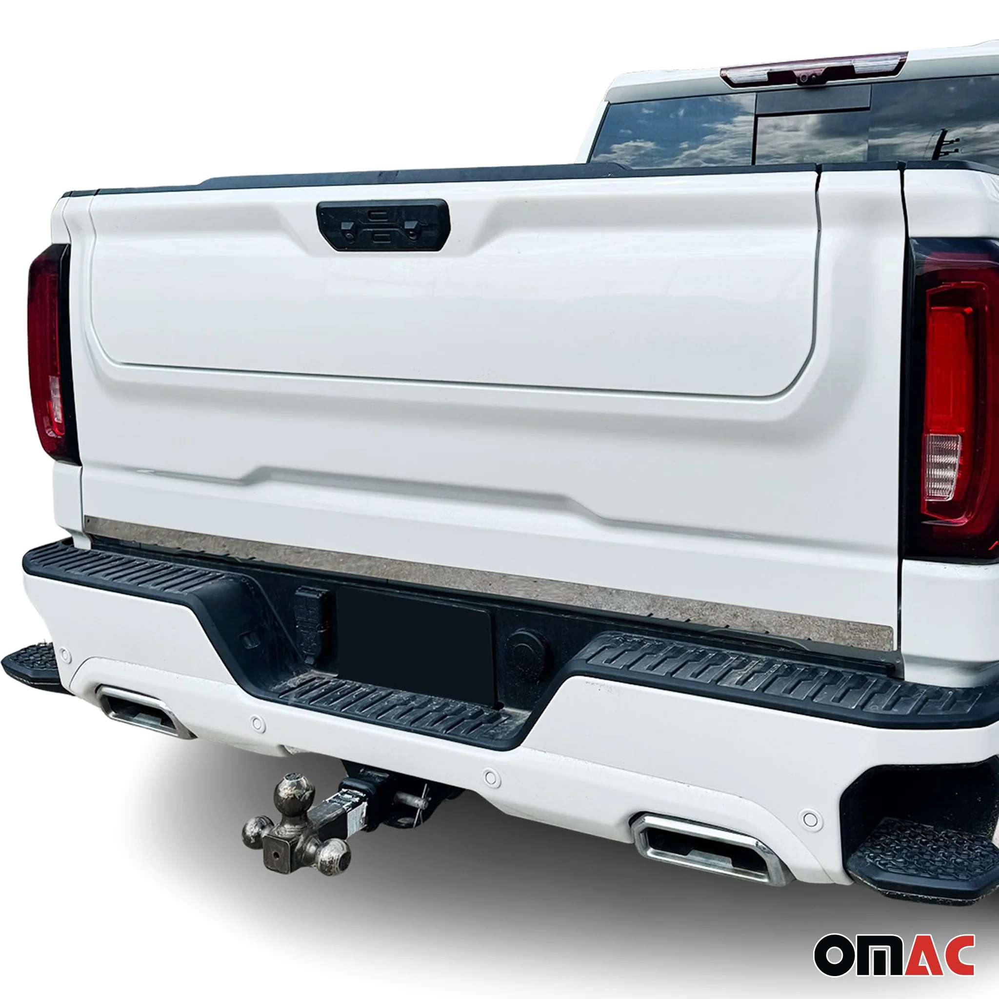 2008-2010 Ford F-250 Rear Trunk Lid Molding Trim Stainless Steel Silver 1Pc - Image 2