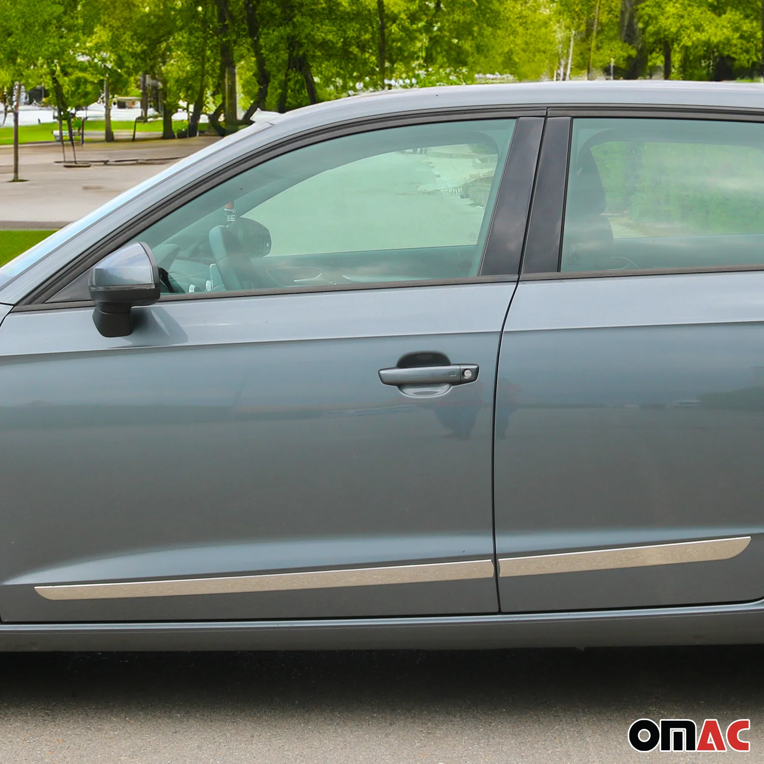 2012-2018 Ford Focus Side Door Molding Trim Skirt Garnish Stainless Steel Gloss 4Pcs - Image 6