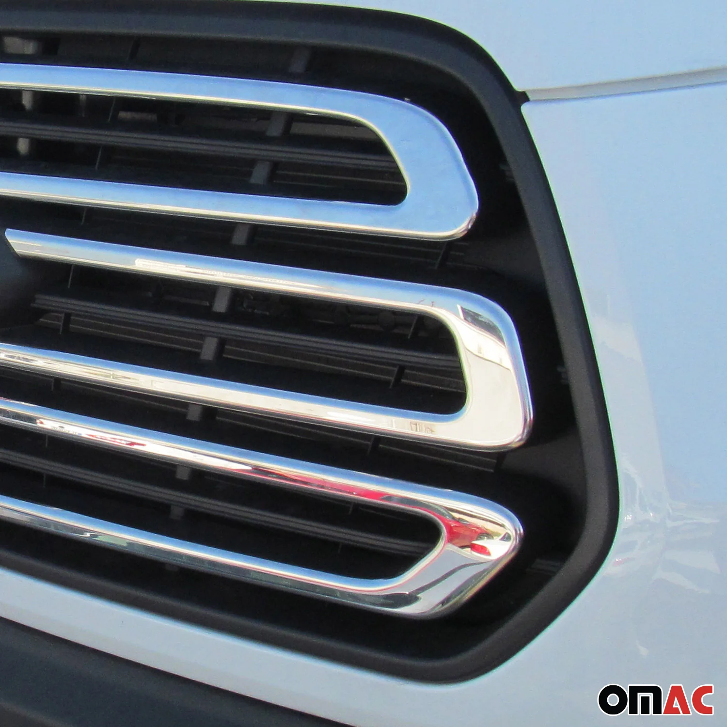 2015-2020 Ford Transit 150 250 350 Front Bumper Grill Trim Molding Stainless Steel 3Pcs - Image 3