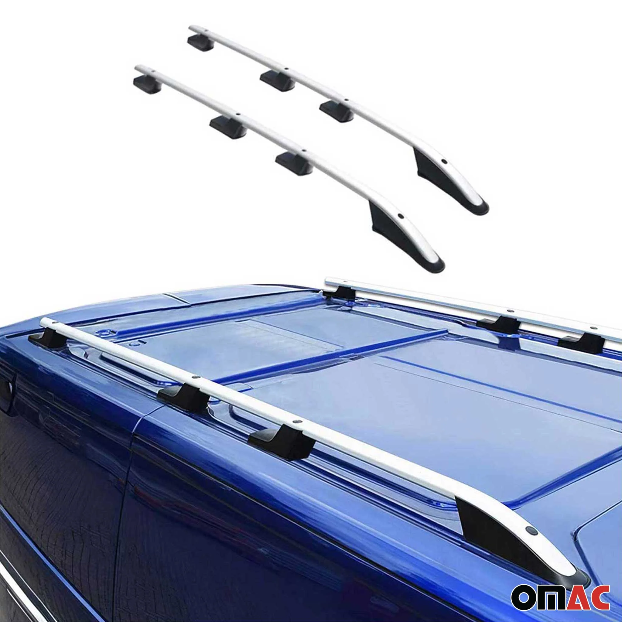 2015-2026 Ford Transit & E-Transit L2 Regular Roof Rack Rails Side Rails Silver - Image 5