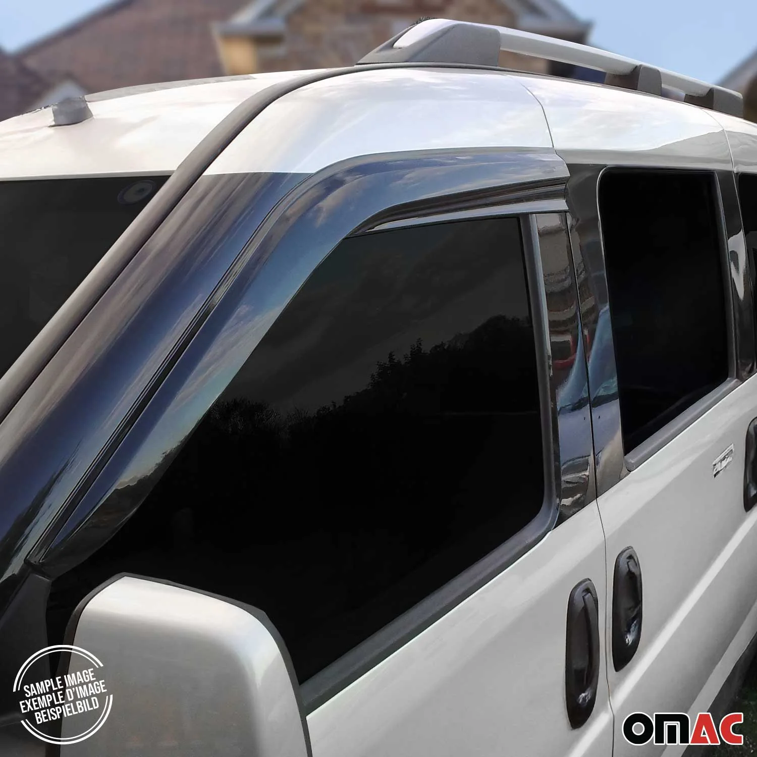 2010-2013 Ford Transit Connect Window Visor Vent Rain Deflector 2Pcs Smoke - Image 8