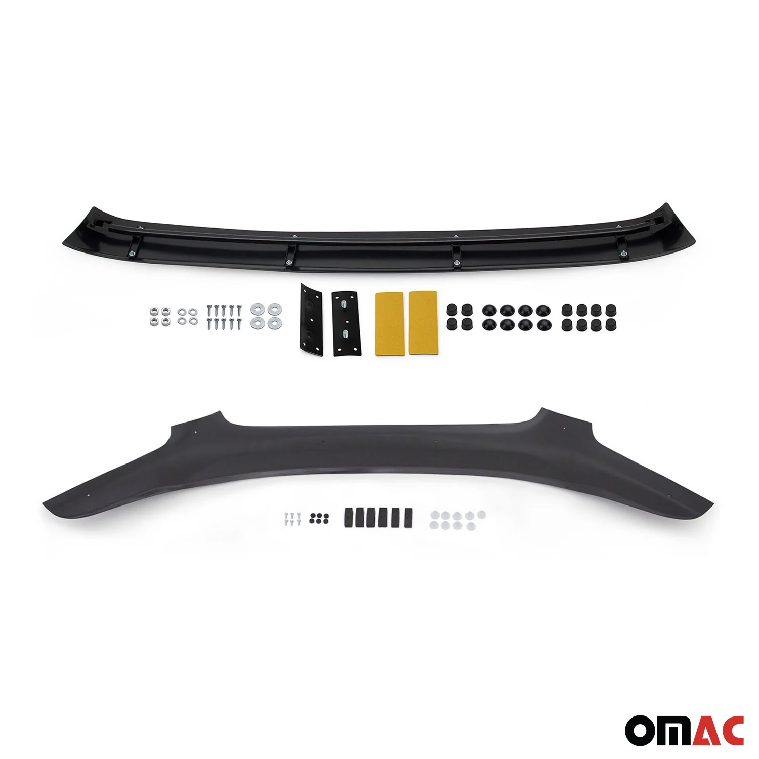 2015-2026 Ford Transit Windshield Sun Visor & Bug Shield Hood Deflector Kit 2Pcs Smoke - Image 8