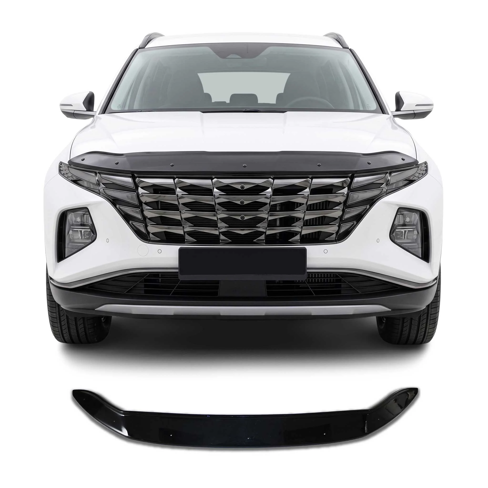 2022-2024 Hyundai Tucson 2022-2024 Pre-FL Front Bug Shield Hood Deflector 1 Pc Smoke