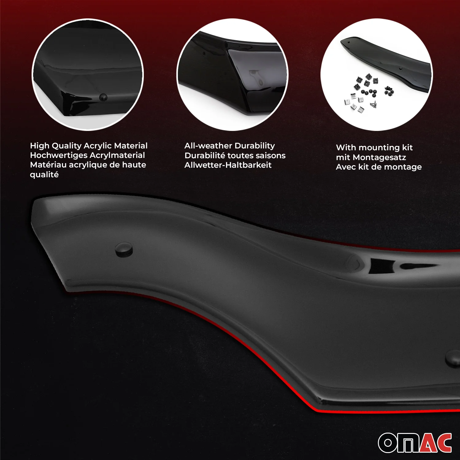 2022-2024 Hyundai Tucson 2022-2024 Pre-FL Front Bug Shield Hood Deflector 1 Pc Smoke - Image 5