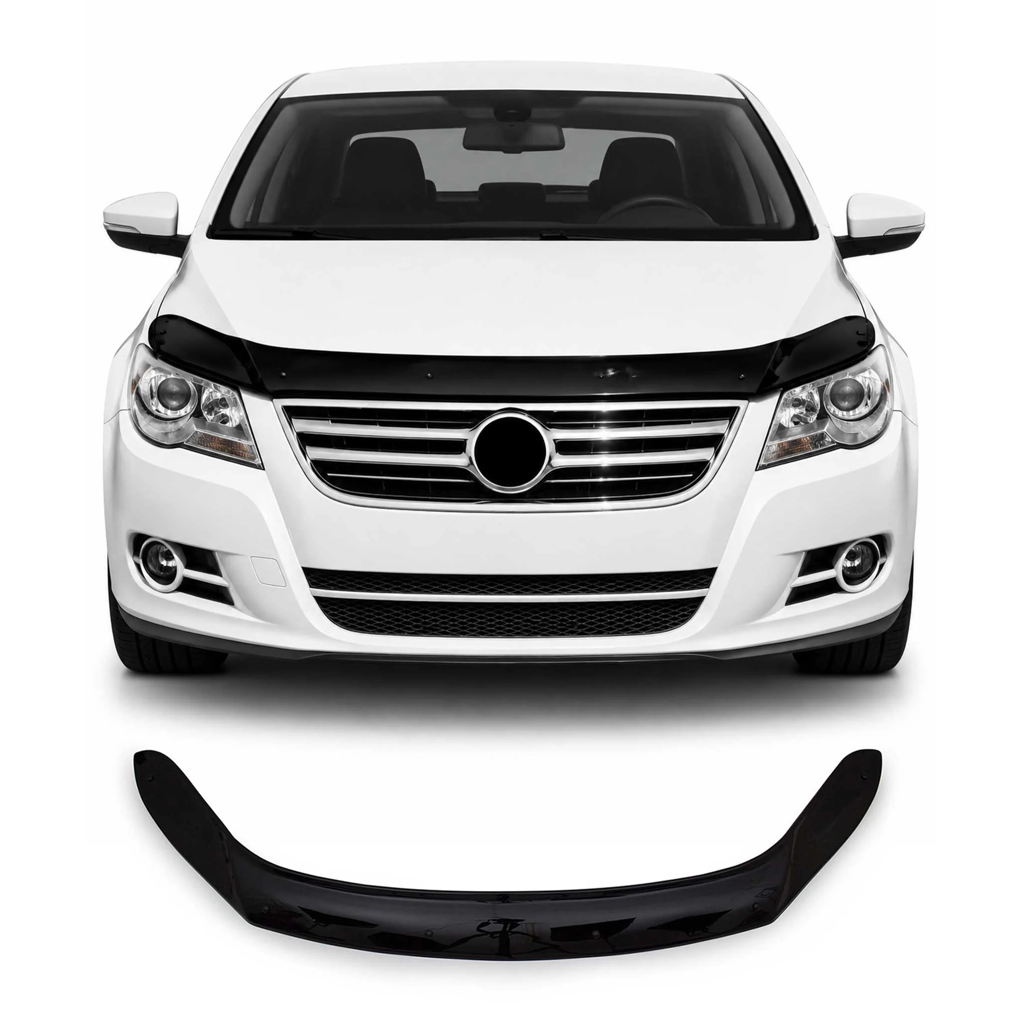 2009-2017 VW Tiguan 5N 1.gen Front Bug Shield Hood Deflector 1 Pc Smoke
