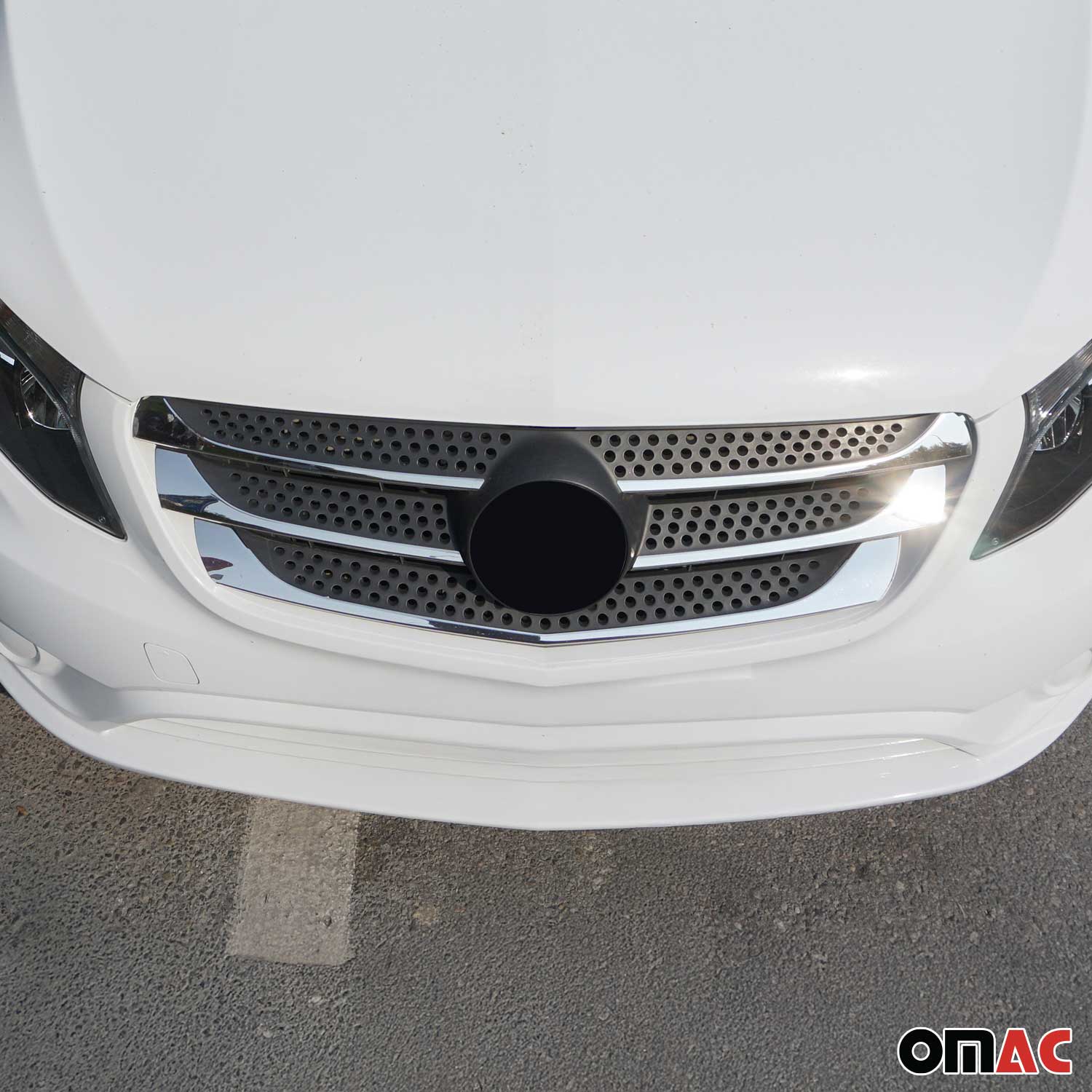 Front Bumper Grill Trim Molding for Mercedes Metris 2016-2020 S.Steel Chrome 5x - Image 2