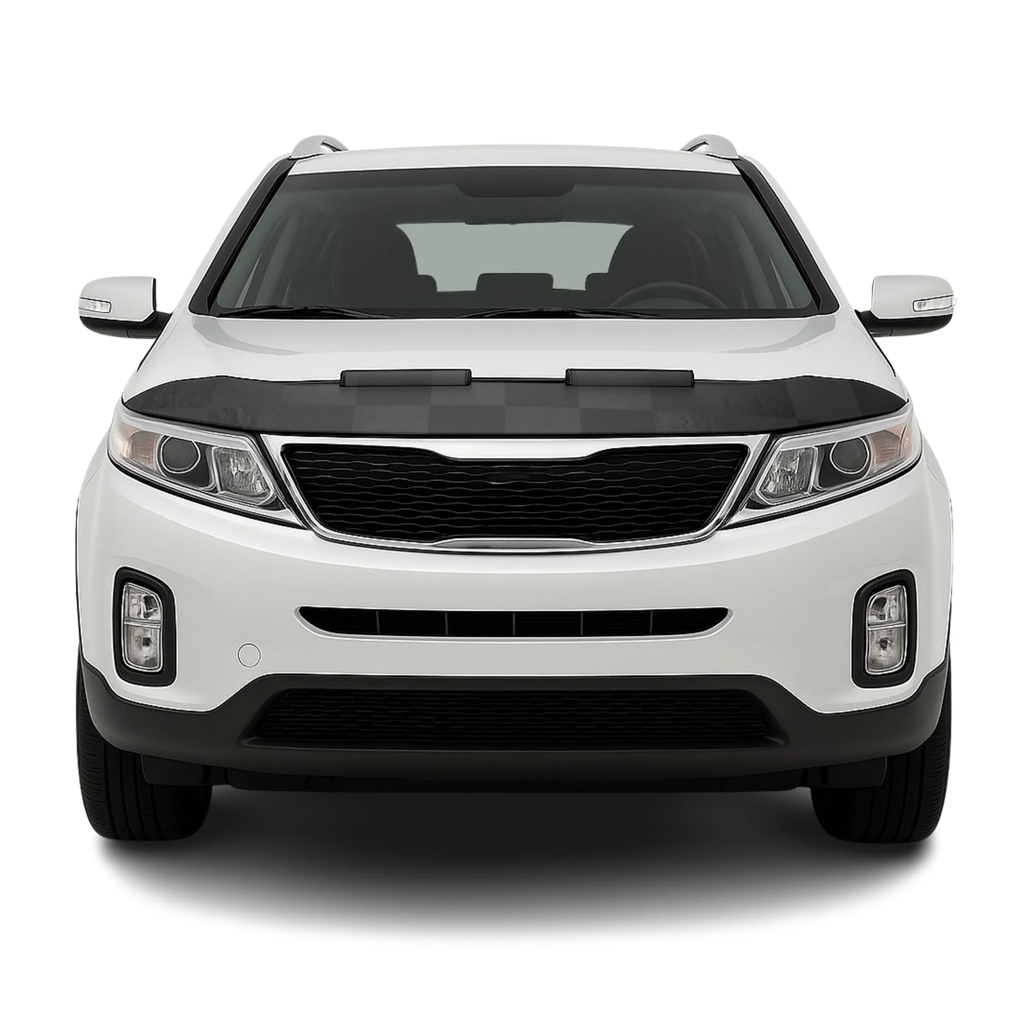 2011-2013 Kia Sorento Car Bonnet Mask Hood Bra Black Chequered 1 Pc