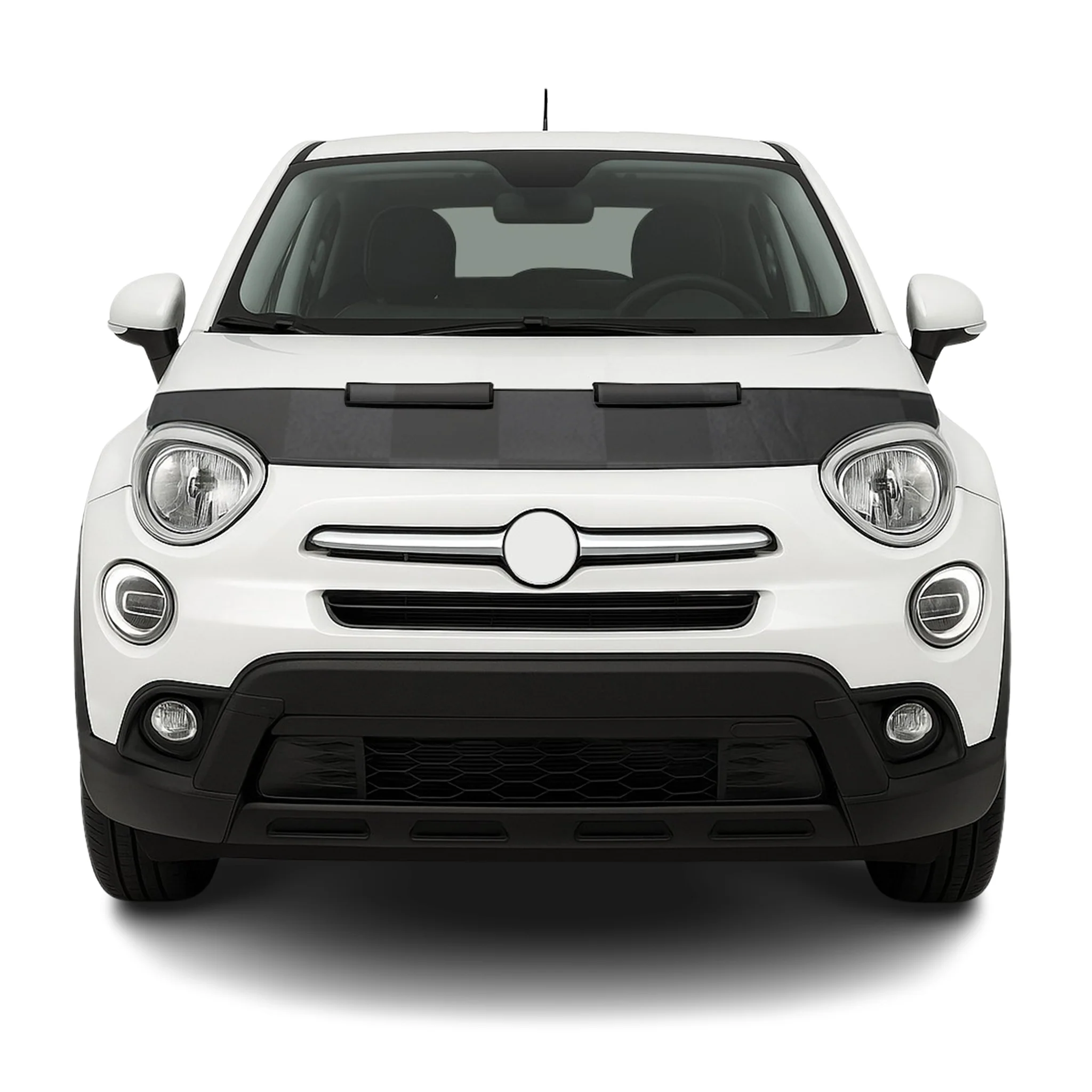 2016-2023 Fiat 500X Car Bonnet Mask Hood Bra Black Chequered 1 Pc