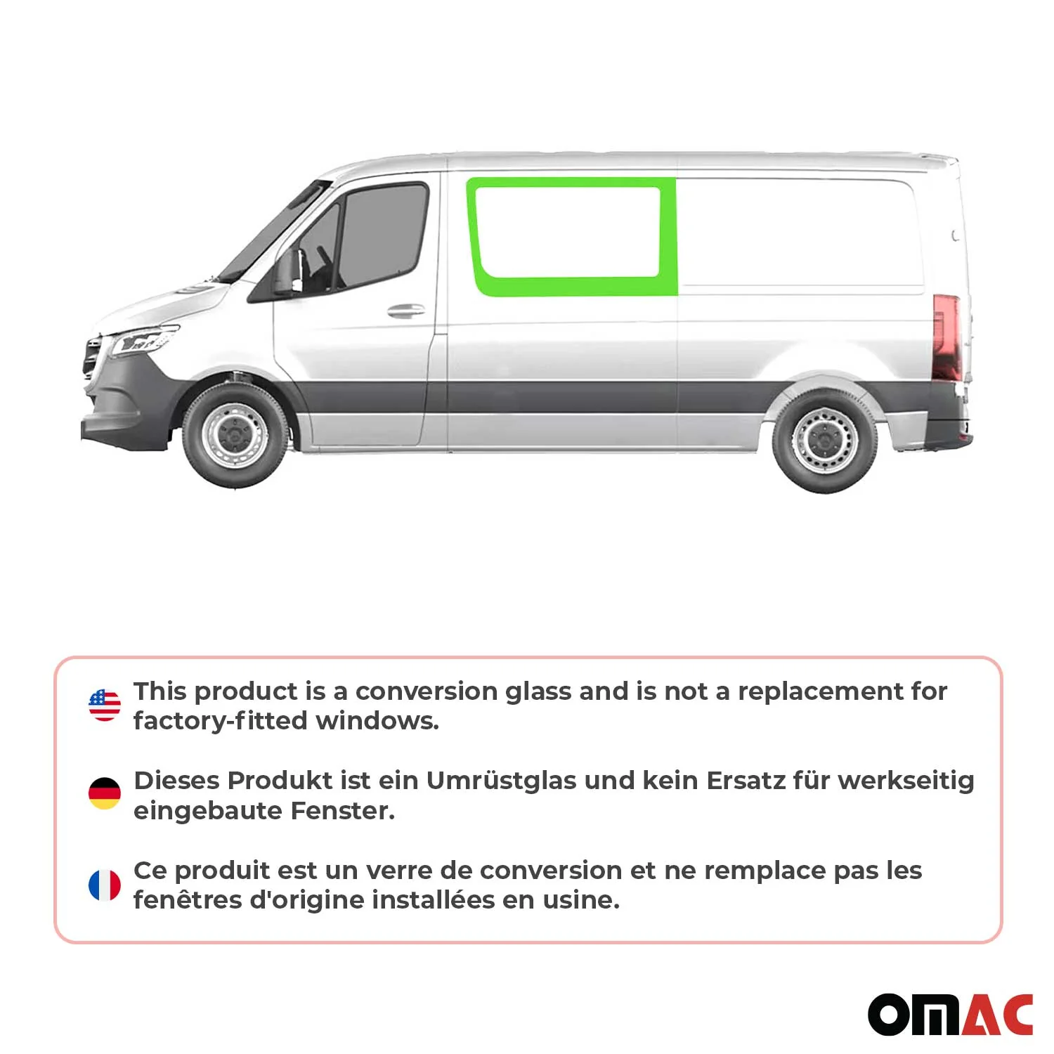 2010-2018 Mercedes Sprinter W906 Window Glass Front Left Side L2 L3 L4 - Image 2
