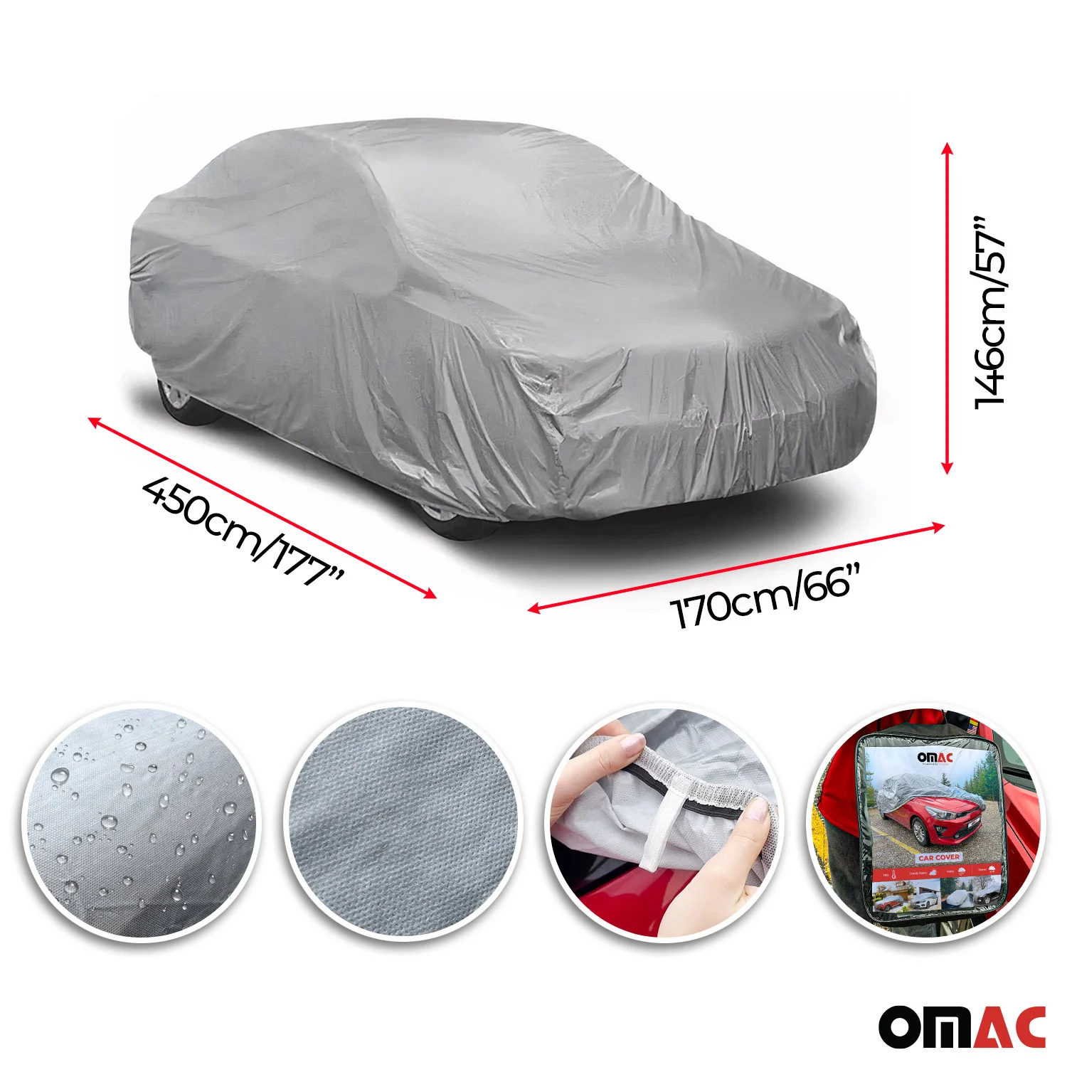 Full 14,7FT Car Protective Cover All Weather Outdoor Rain Dust Durable Wagon - Image 2