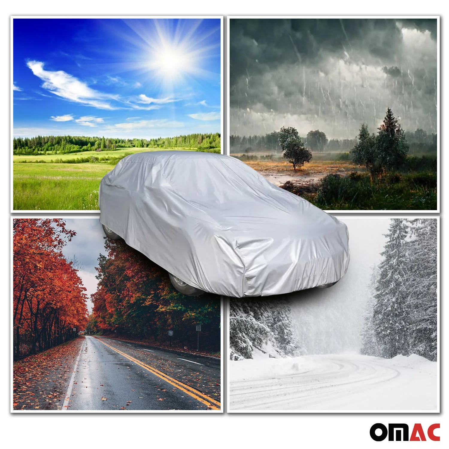 Full 14FT Car Protective Cover All Weather Outdoor Rain Dust Durable Hatchback - Image 6