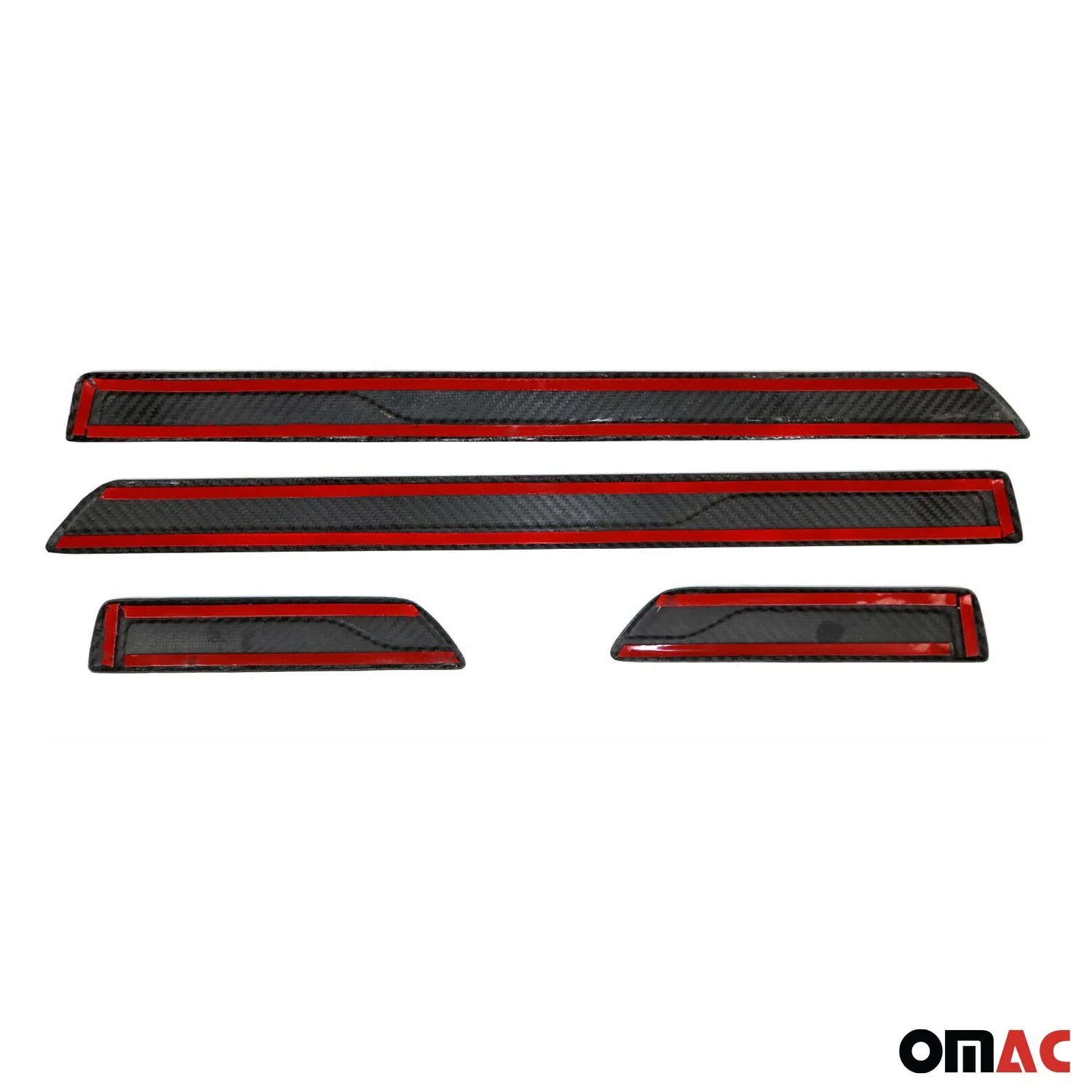 VW Passat B6 Door Sill Scuff Plate Scratch Protector Carbon Fiber 4 Pcs - Image 5