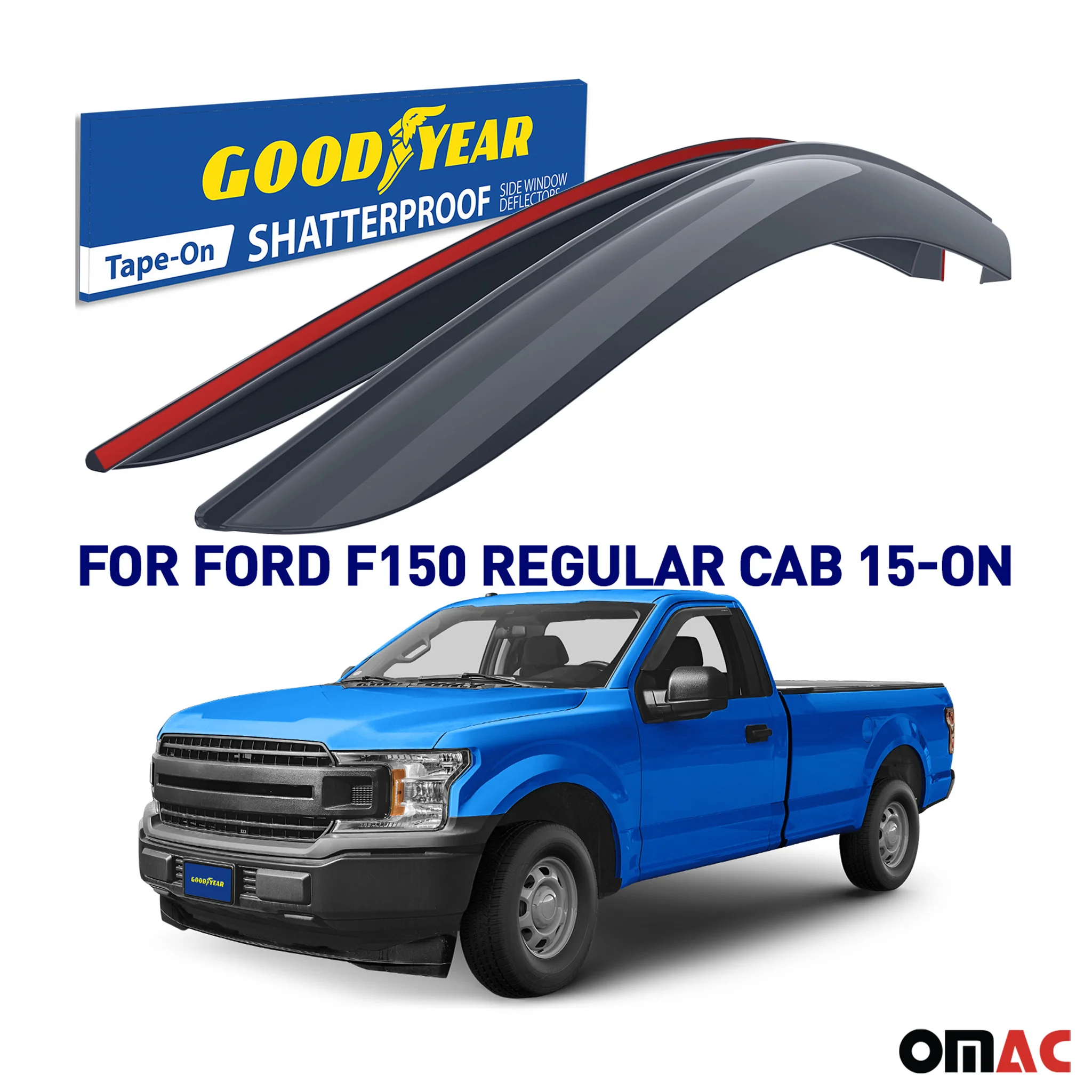 Goodyear Wind Deflector for Ford F250 F350 F450 Super Duty 2017-2025 SuperCab 2x - Image 2