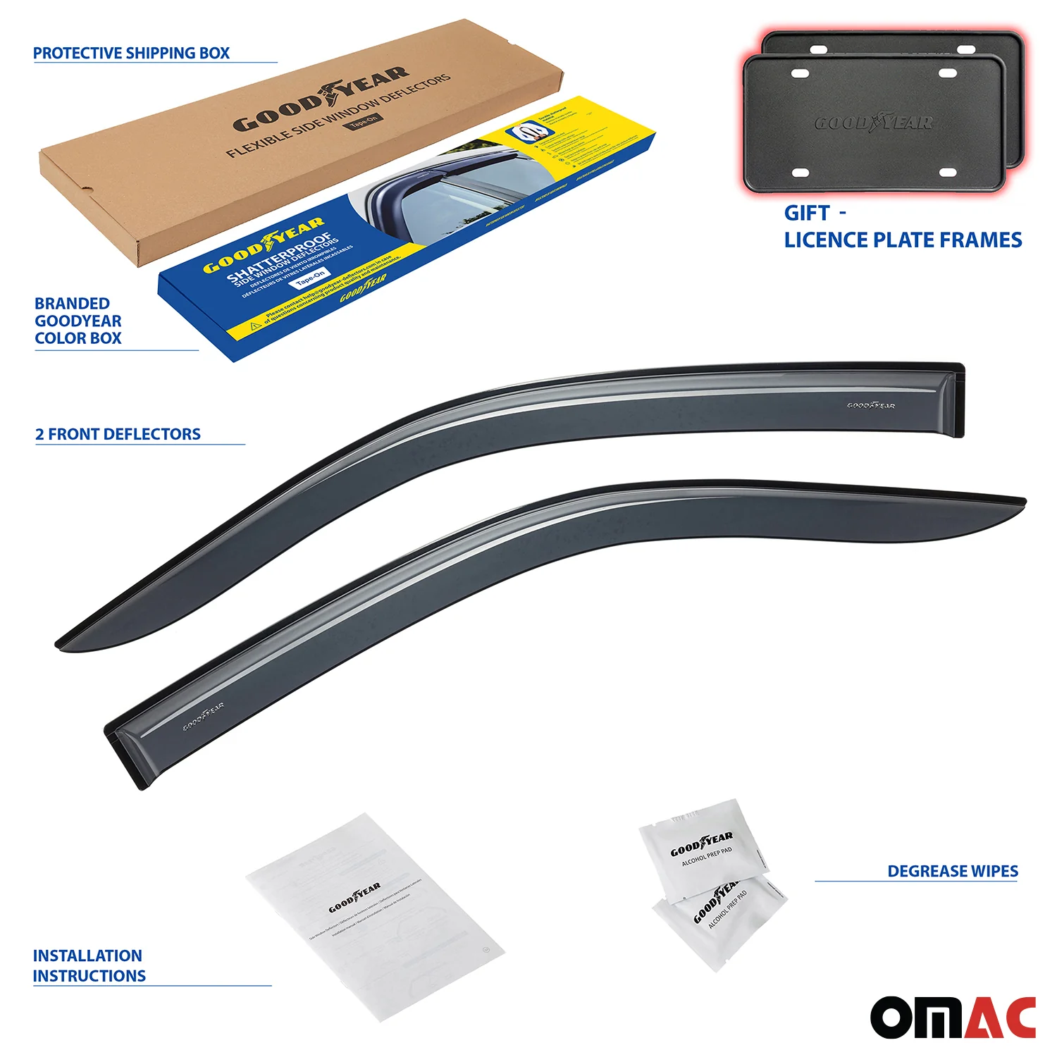 Goodyear Wind Deflectors for Chevy Silverado 1500 2007-13 / 2500 2010-14 Crew 2x - Image 3
