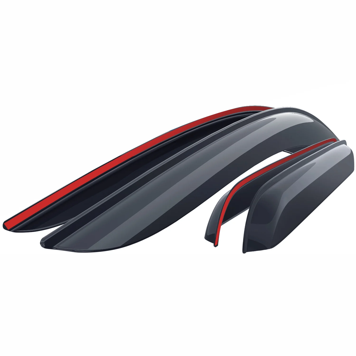 Goodyear Wind Deflectors for Dodge RAM 1500 2009-2018 Crew Cab Tape-On Smoke 4x