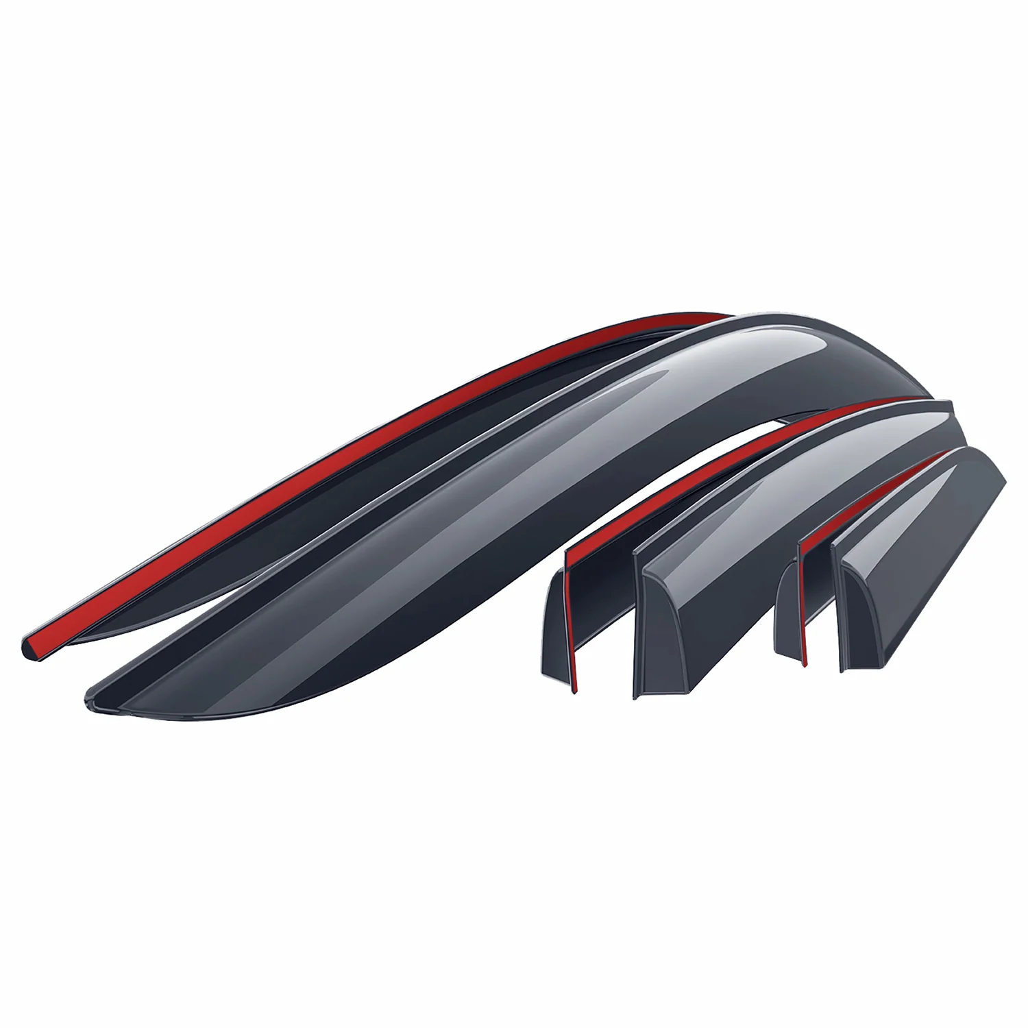 Goodyear Wind Deflectors for Nissan Rogue 2021-2025 Tape-On Premium Smoke 6 pcs
