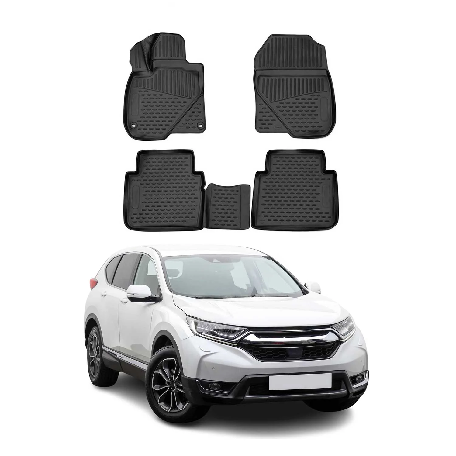 2017-2022 Honda CR-V Floor Mats Liners Full Set All Weather Black