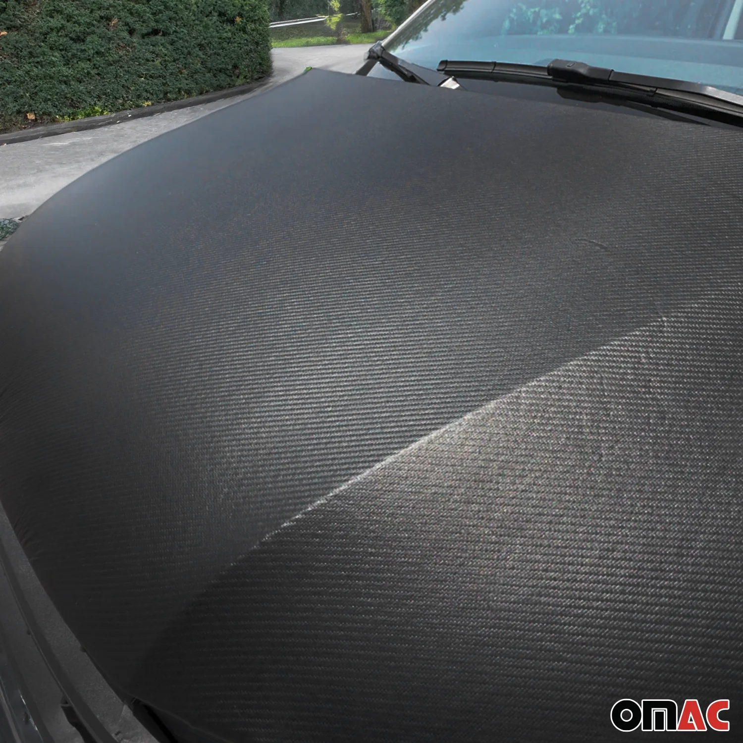 2014-2022 RAM ProMaster Car Bonnet Mask Hood Bra Carbon Black Full Coverage - Image 4