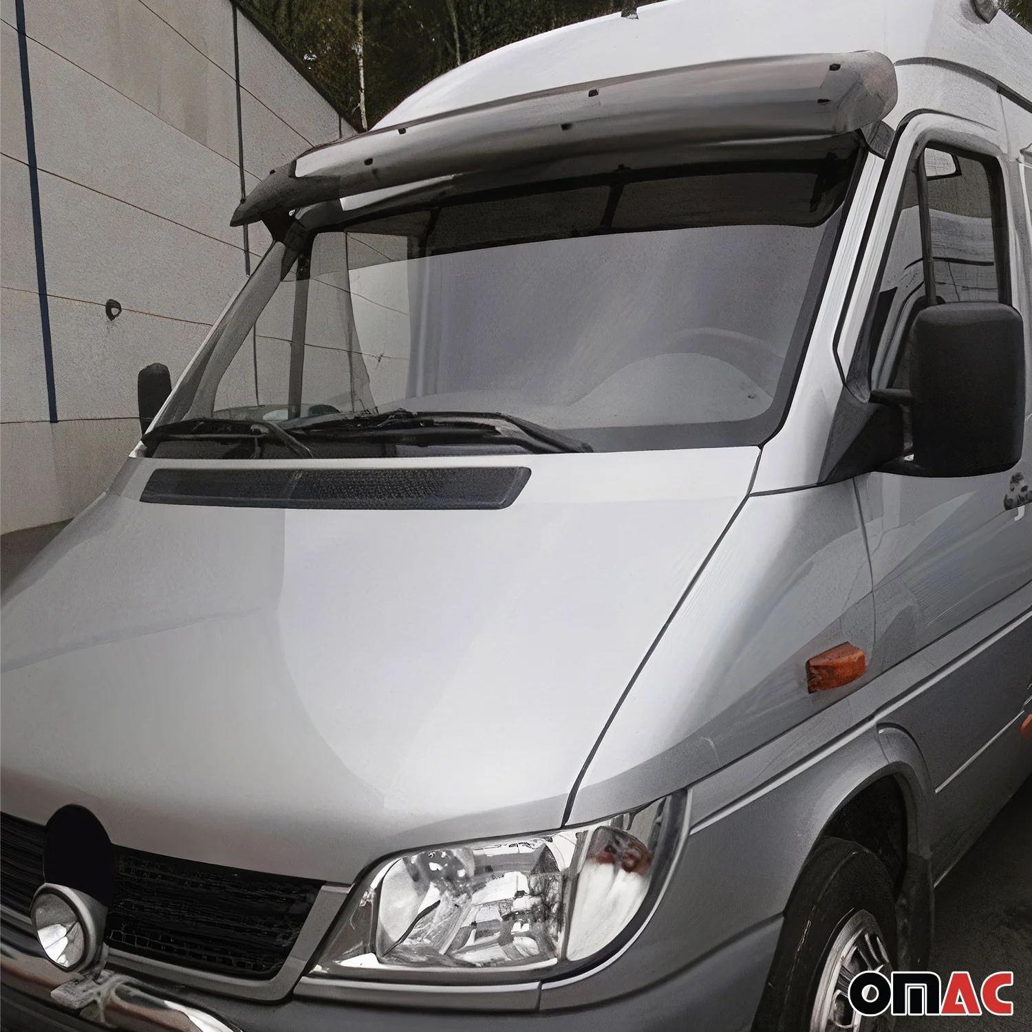 2003-2006 Dodge Sprinter Sun Visor & Bug Shield & Window Visor Deflector Kit 4Pcs Smoke - Image 2
