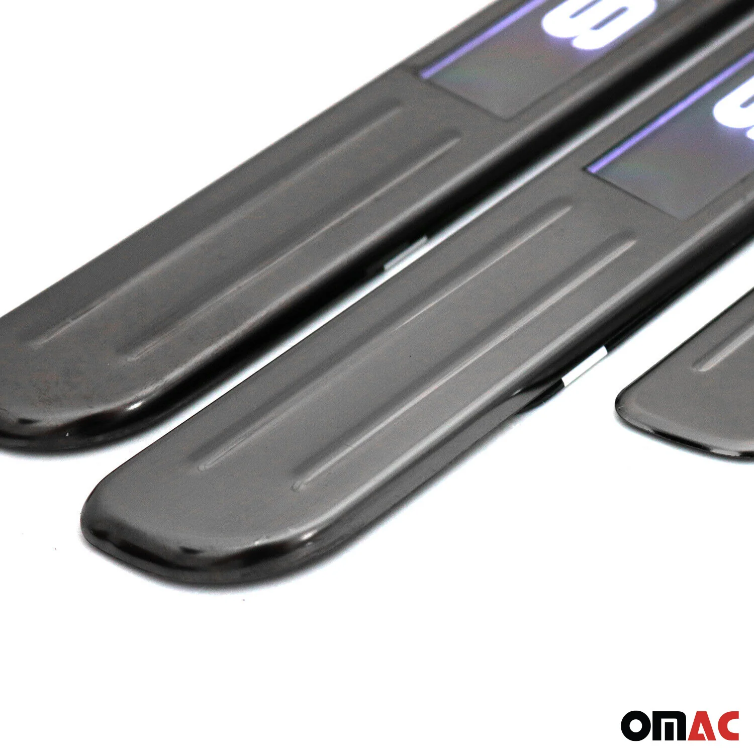 Jeep Door Sill Scuff Plate Illuminated Sport Stainless Steel Dark 4 Pcs - Image 8