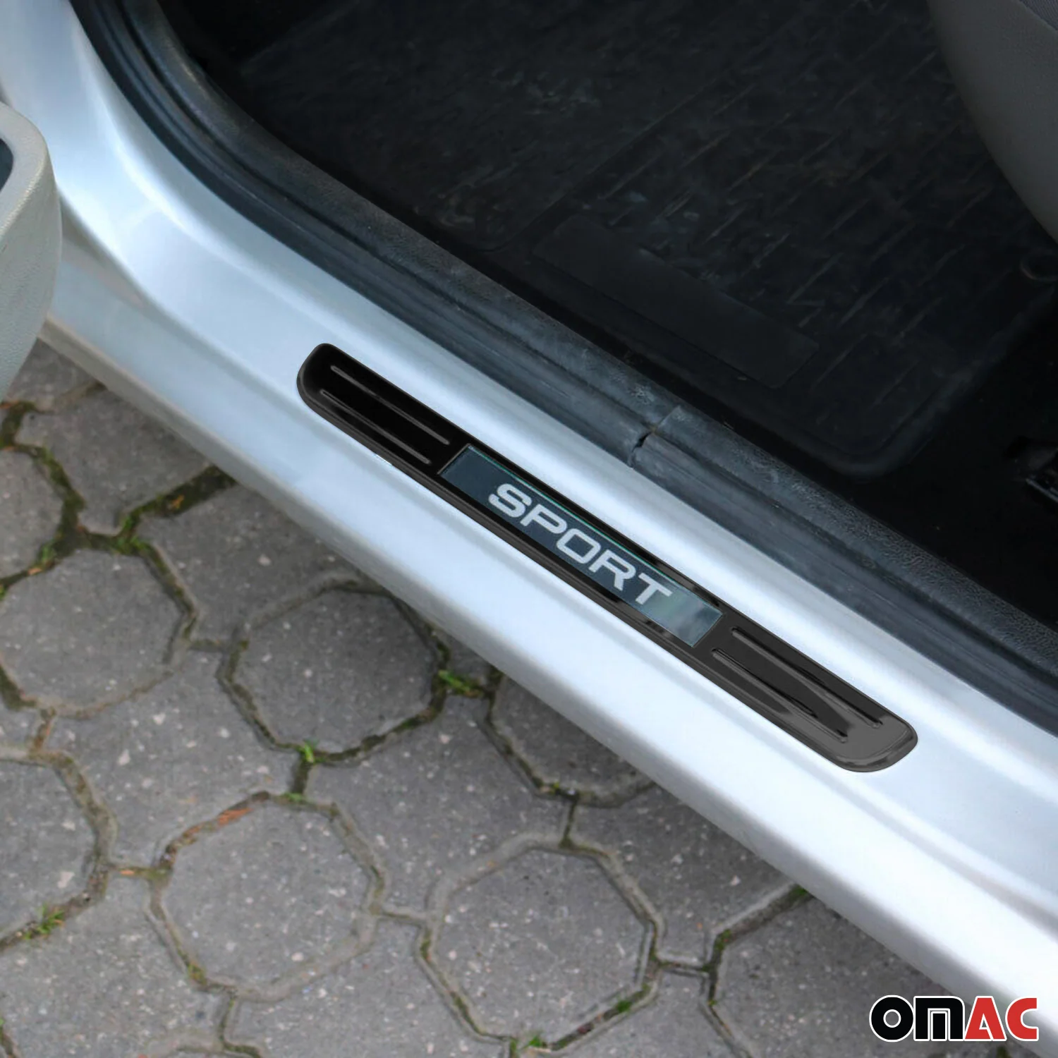 Toyota Door Sill Scuff Plate Illuminated Sport Stainless Steel Dark 4 Pcs - Image 2