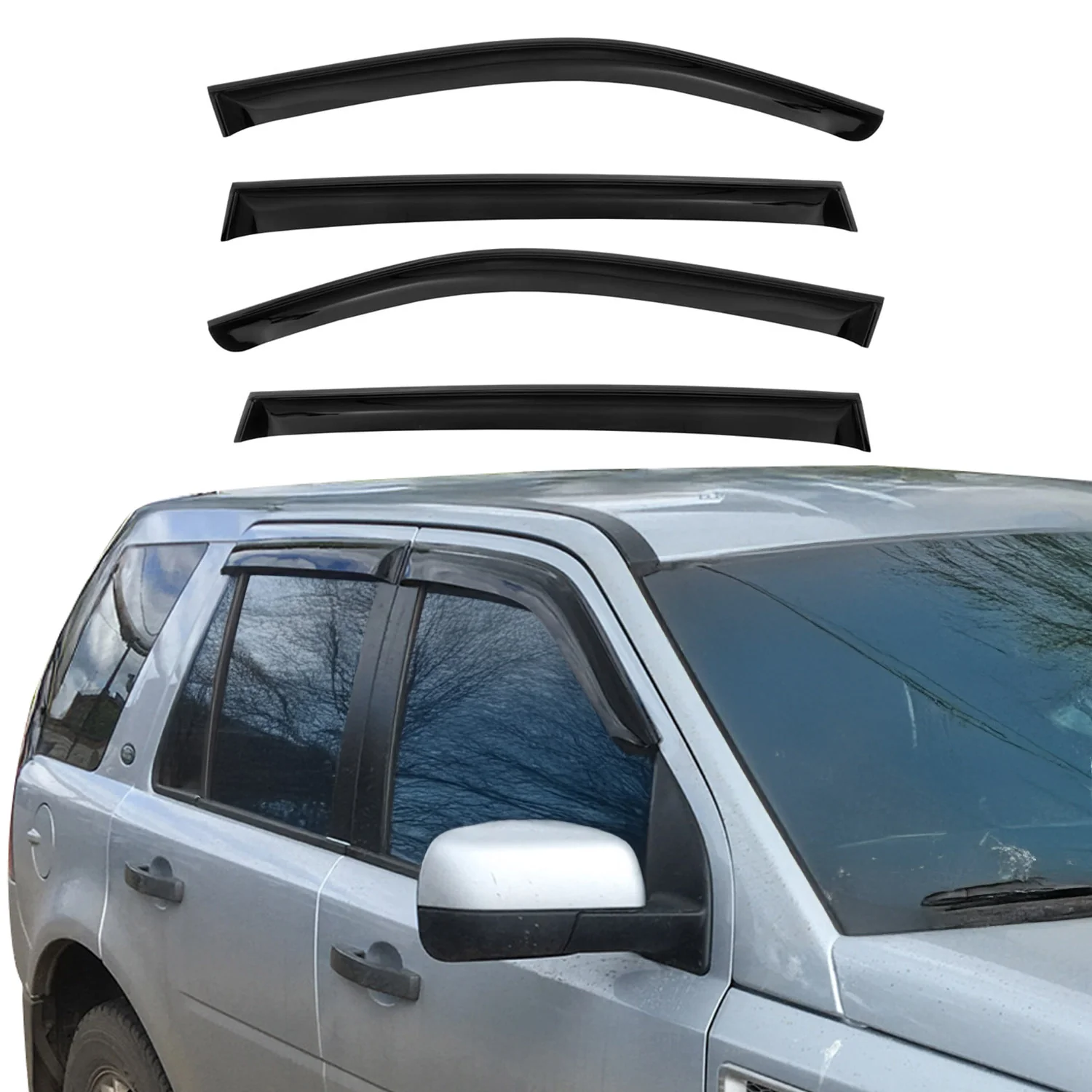 2004-2006 Lexus RX330 Window Visor Vent Rain Deflector 4Pcs Smoke