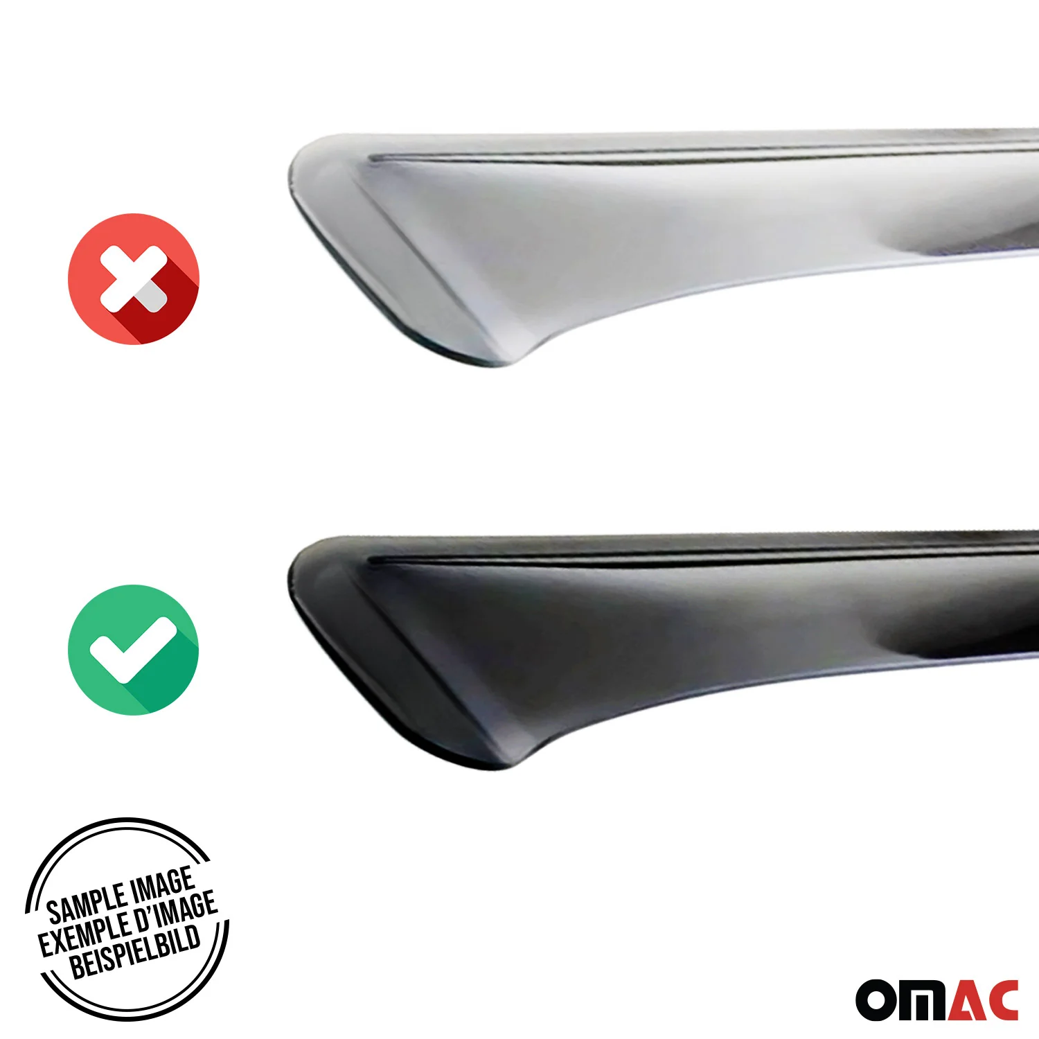 2010-2015 Lexus RX450h Window Visor Vent Rain Deflector 4Pcs Smoke - Image 8