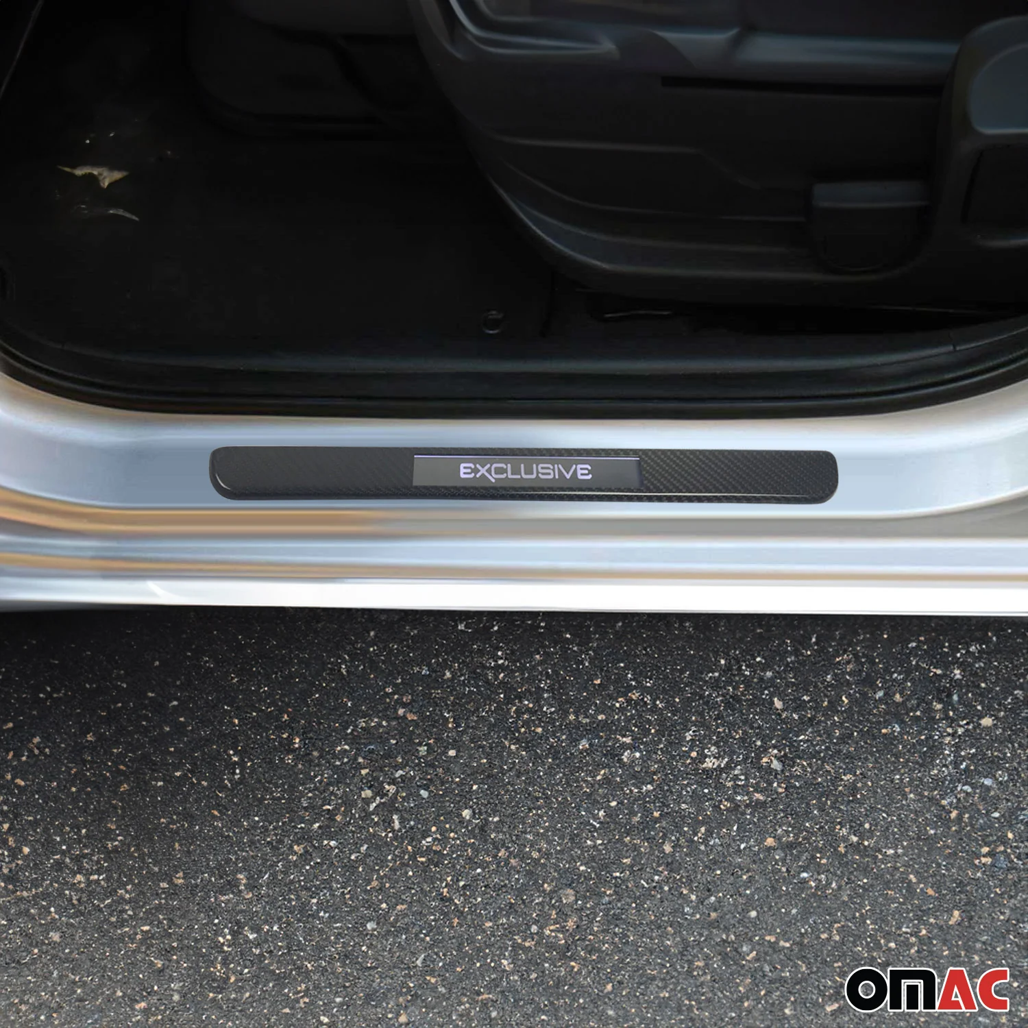 Genuine Carbon Illuminated LED Door Sill Cover Scuff Plate Exclusive 2 Pcs - Image 2