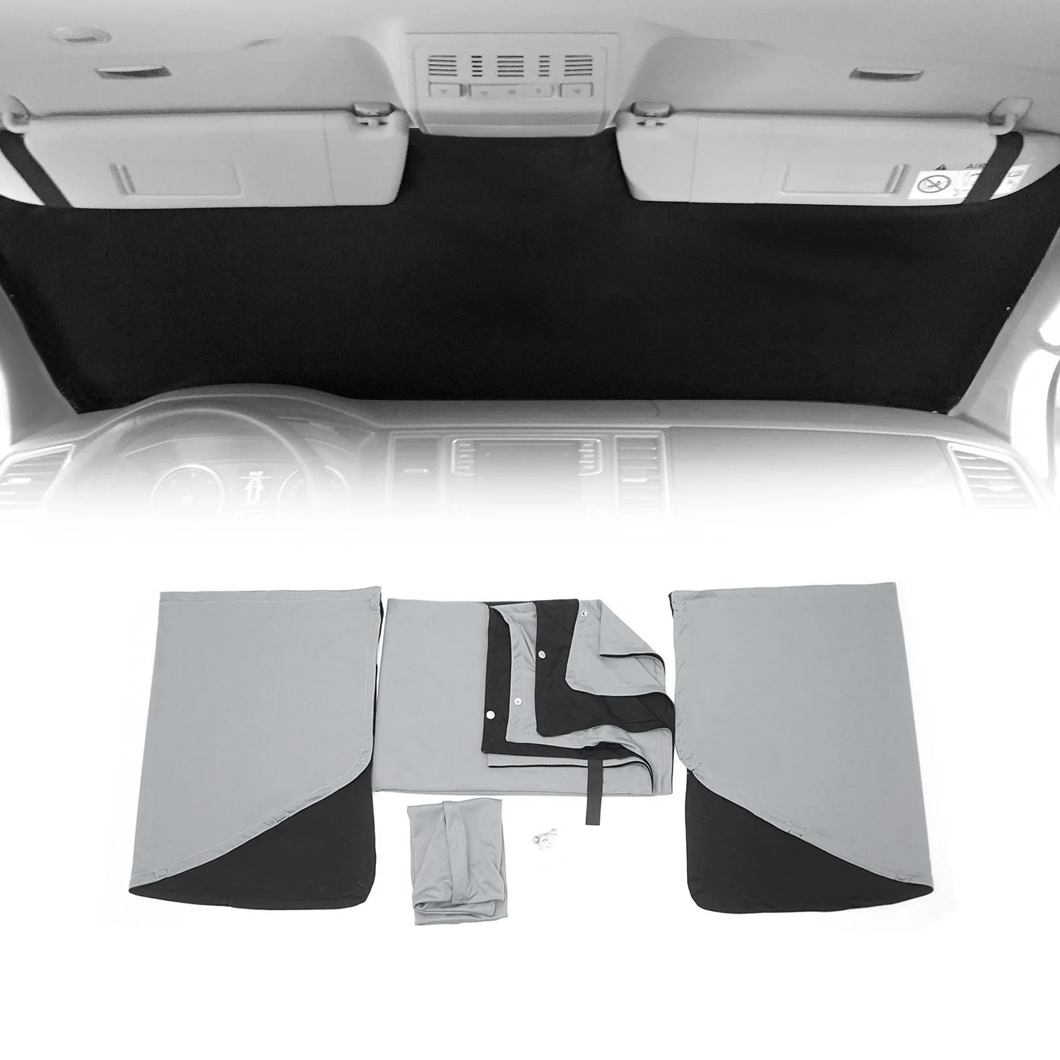 2019-2026 Mercedes Sprinter W907 910 Magnetic Curtains UV Protection 3 Pcs