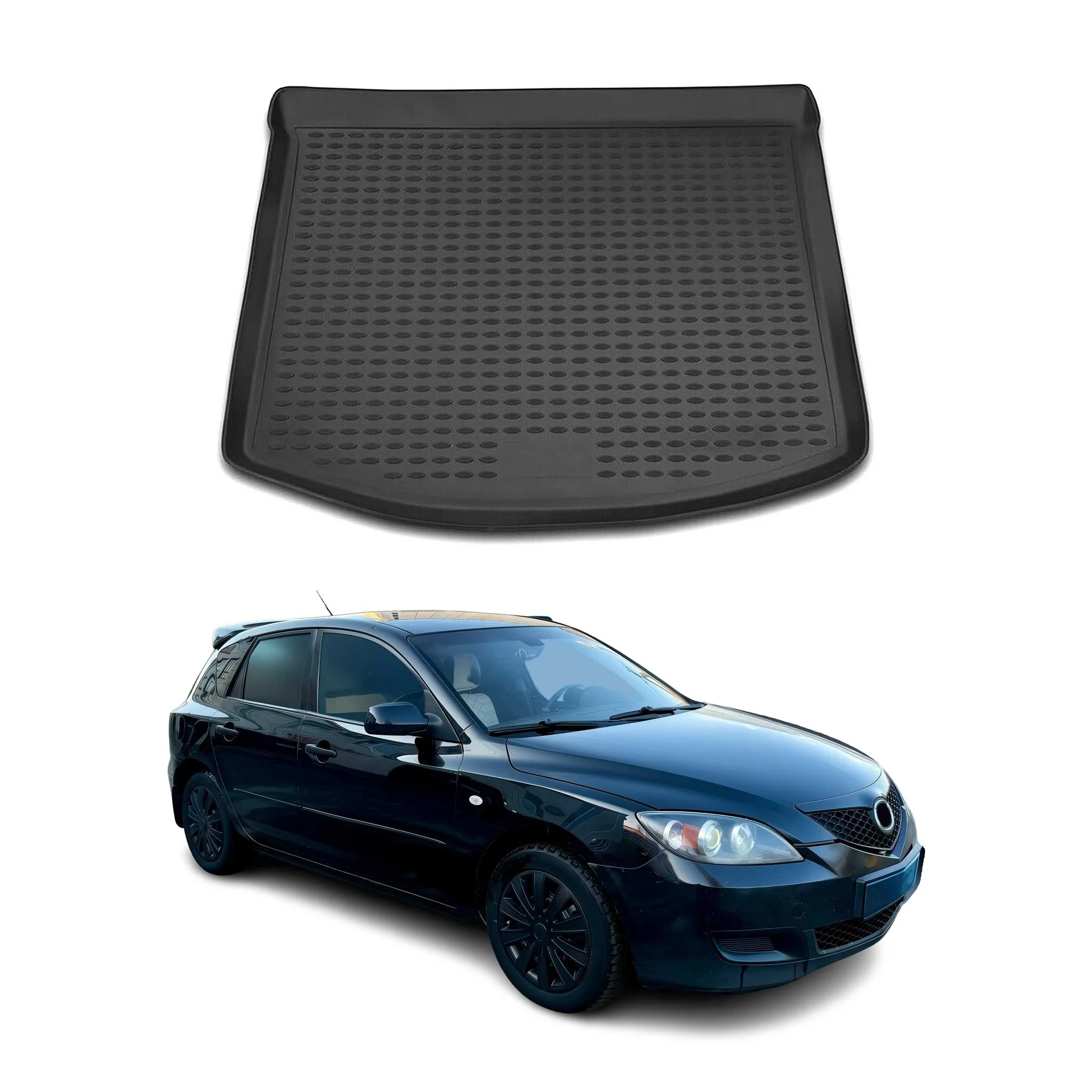 2004-2009 Mazda 3 Hatchback Cargo Liner Trunk Mat All Weather Black