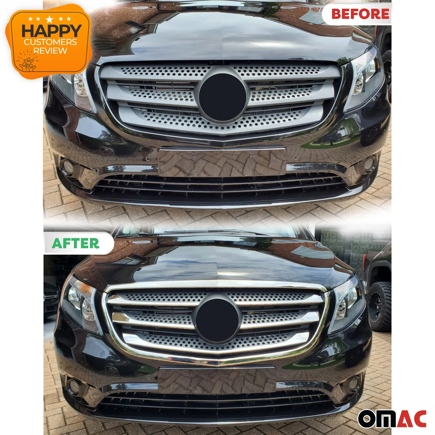 2016-2024 Mercedes Metris Front Bumper Grill Trim Molding Stainless Steel 7x - Image 3