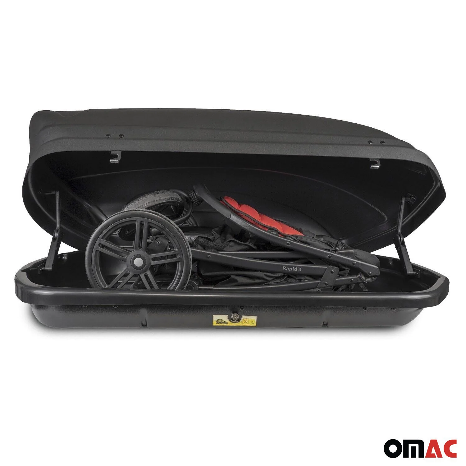 MENABO Roof Box Rooftop Cargo Carrier 11 Cubic Storage Box Black Universal - Image 5
