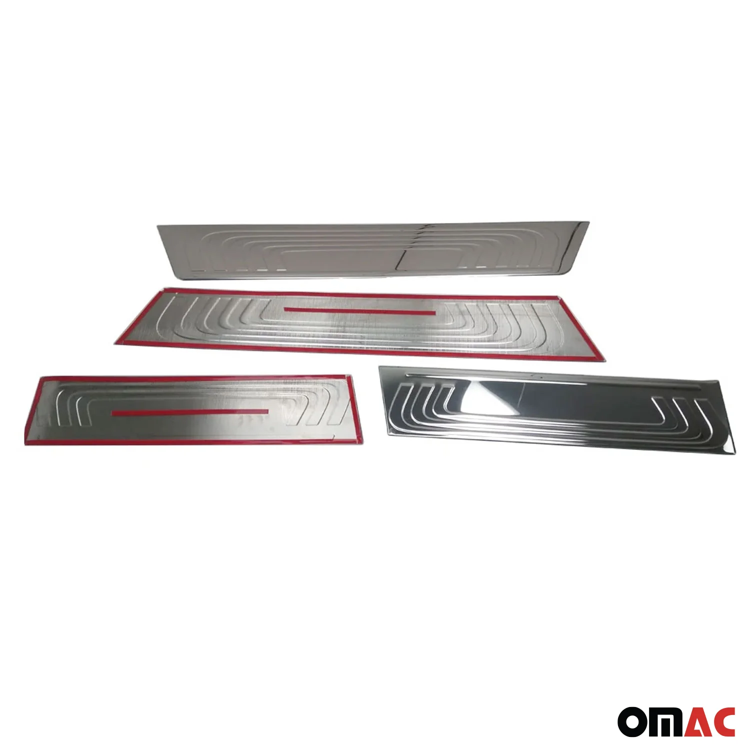 2016-2024 Mercedes Metris Door Sill Scuff Plate Scratch Protector Stainless Steel 4x - Image 5