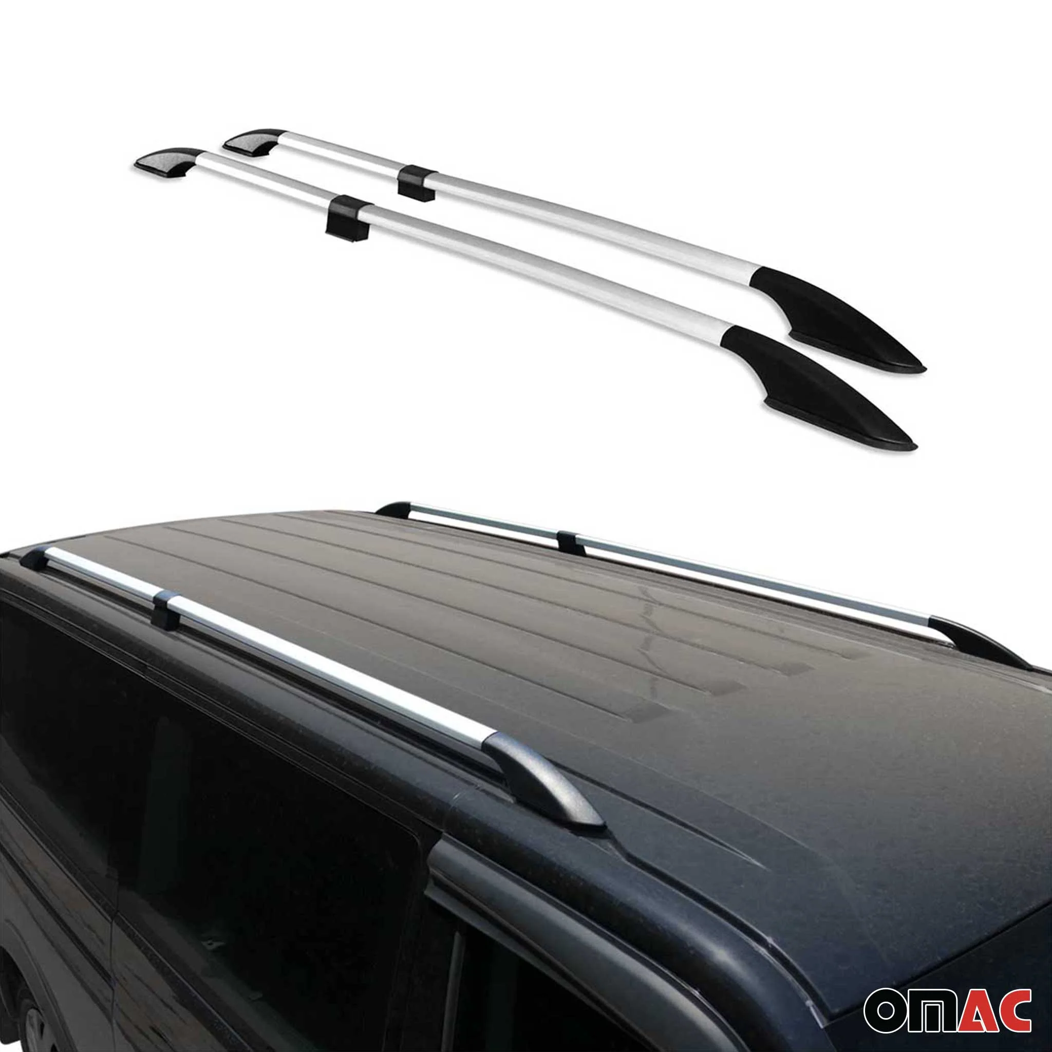 2016-2023 Mercedes Metris Mid Wheel Base Roof Rack Rails Side Rails Silver - Image 5